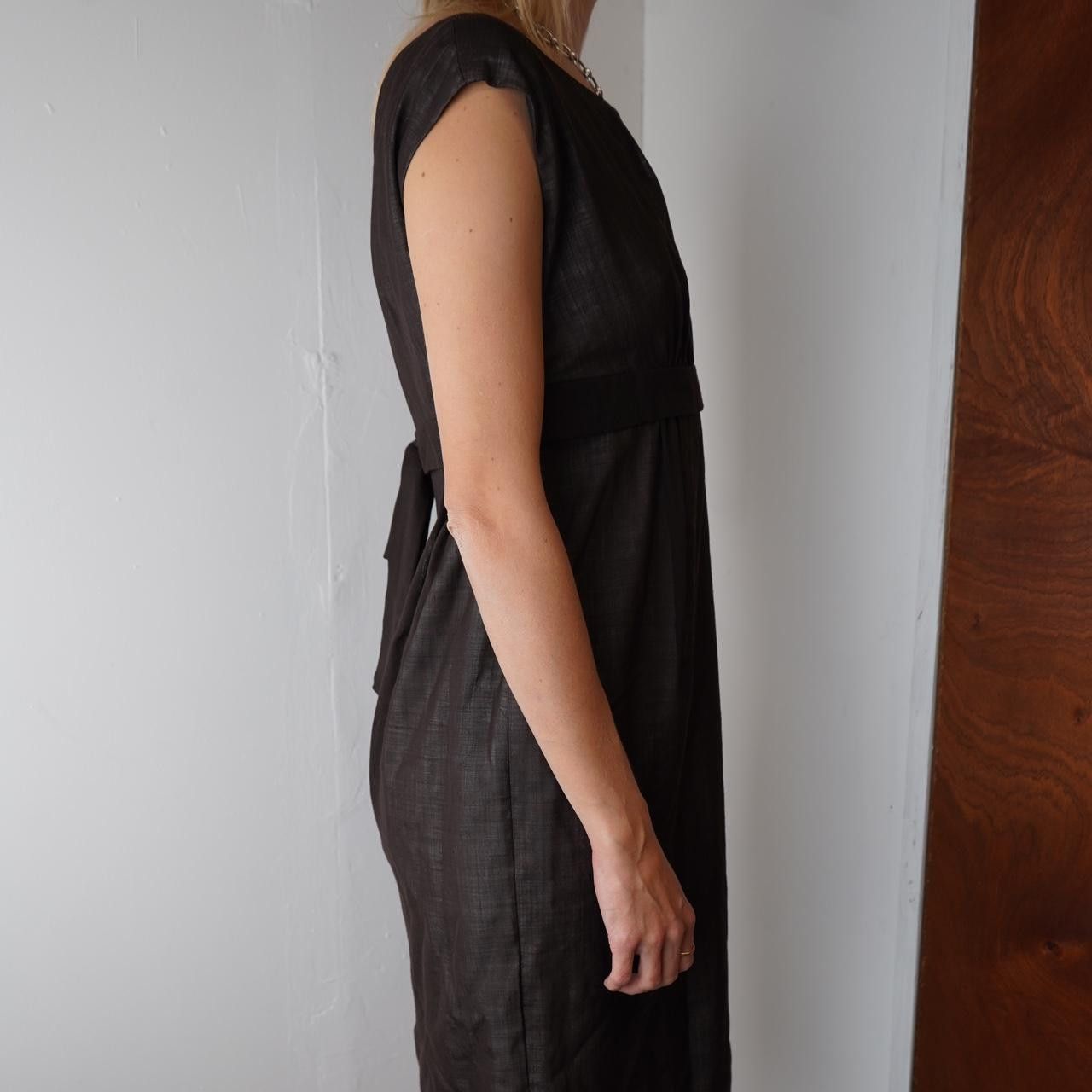 Margaret Howell Margaret Howell Brown Wool Dress with Silk Lining Size M / US 6-8 / IT 42-44 - 3 Thumbnail