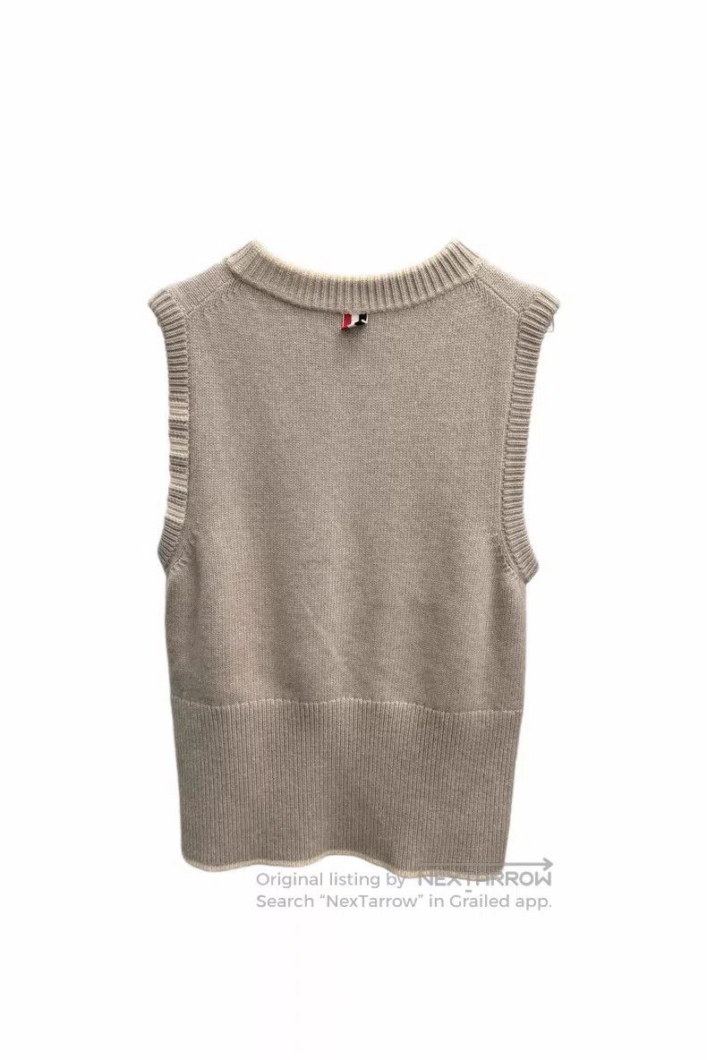 Thom Browne Thom Browne Beige sailing wool vest Size US XS / EU 42 / 0 - 2 Thumbnail