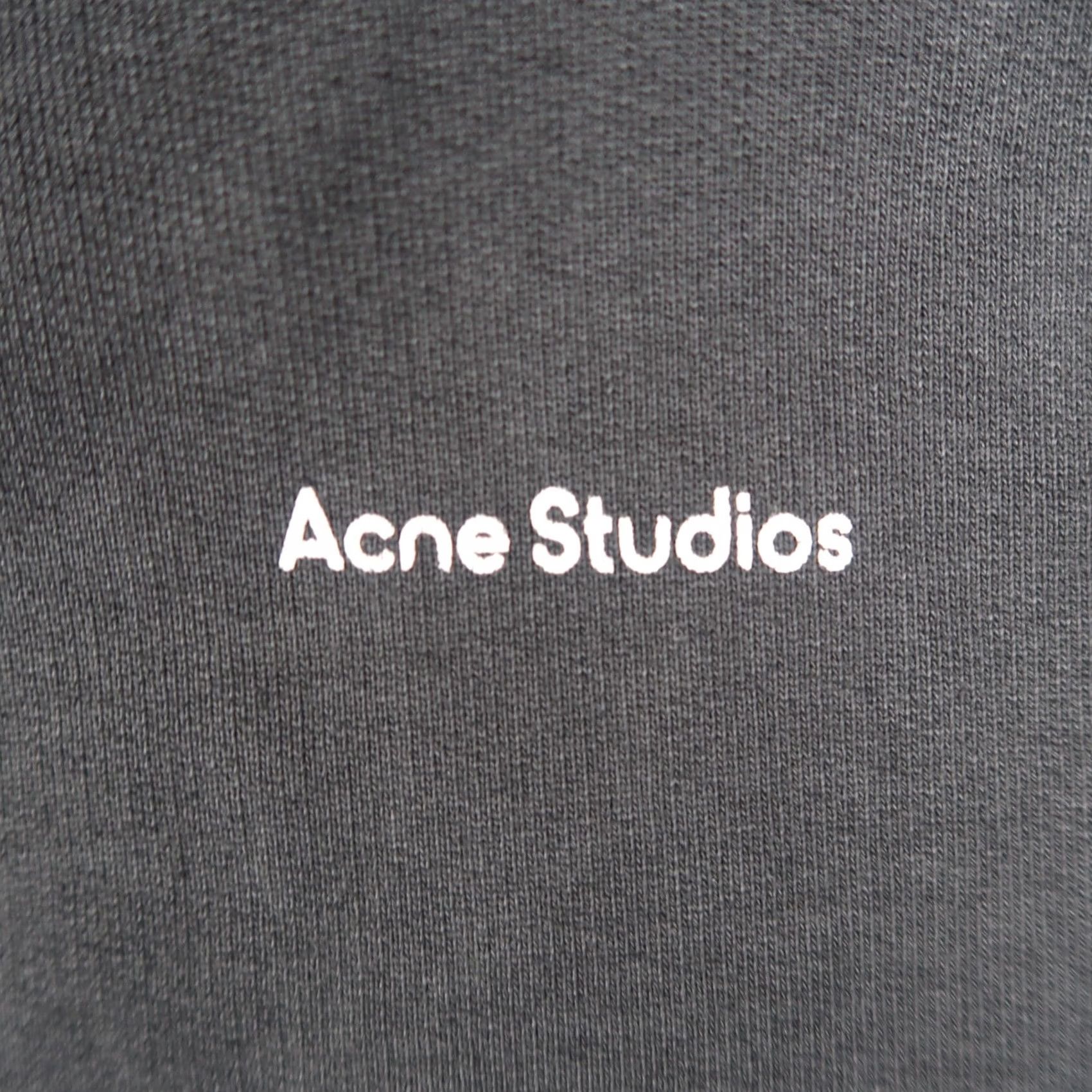 Acne Studios ACNE STUDIOS Mens Hoodie Washed Black Franklin Stamp Size S Oversized Hooded Cotton Fleece Pullover Crew Neck Regular Fit Winter Fall Gents Size US S / EU 44-46 / 1 - 3 Thumbnail