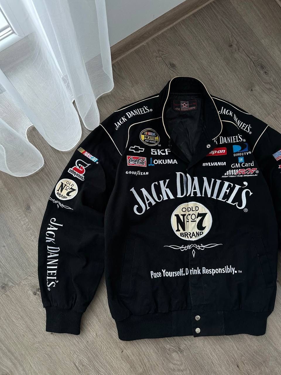 NASCAR × Vintage Vintage Jack Daniel’s NASCAR Racing Denim Black Jacket Size US M / EU 48-50 / 2 - 3 Thumbnail