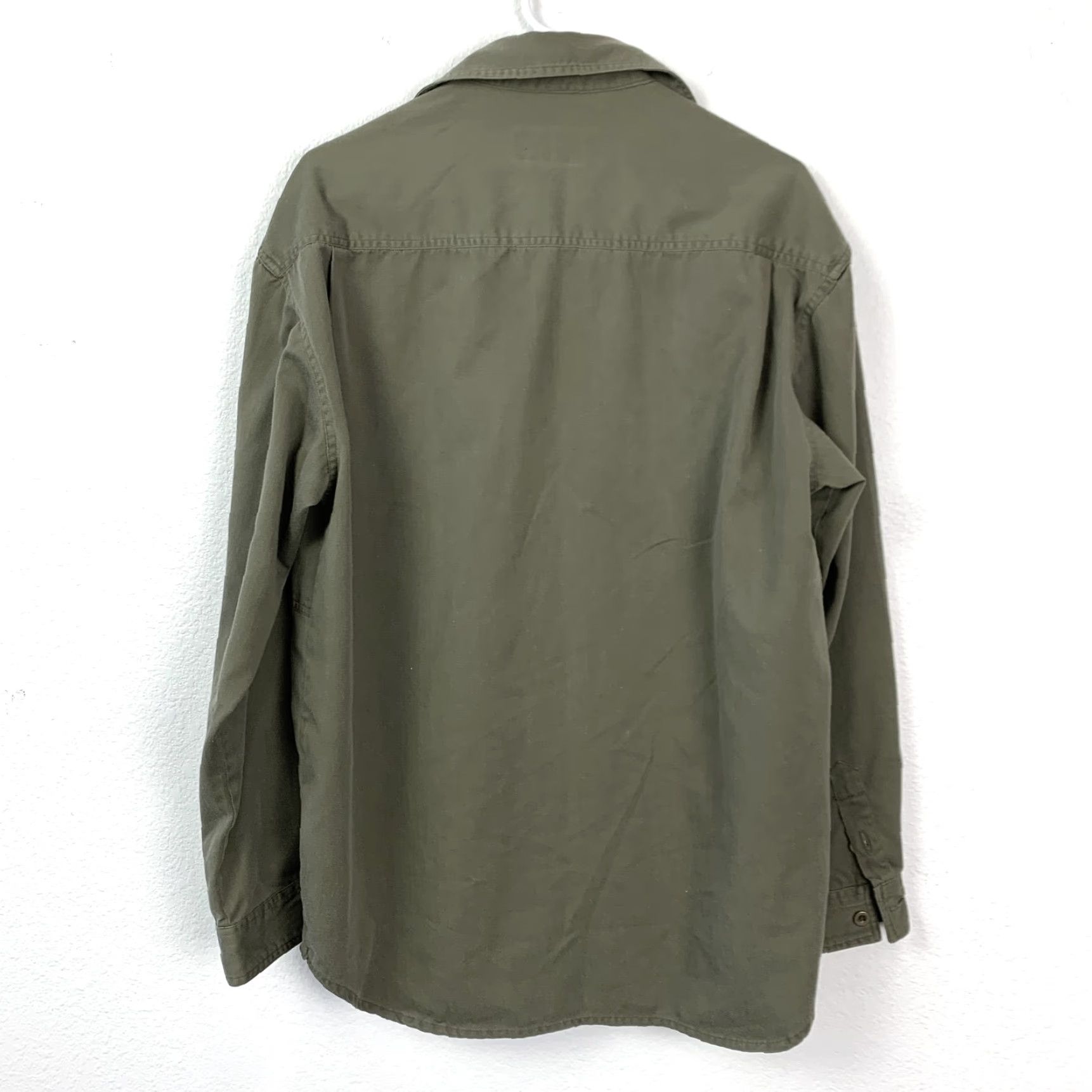 Faded Glory VINTAGE Faded Glory Mens Shirt Army Military Olive Green Long Sleeve Button-Up 90s Large XL? Size US L / EU 52-54 / 3 - 8 Thumbnail