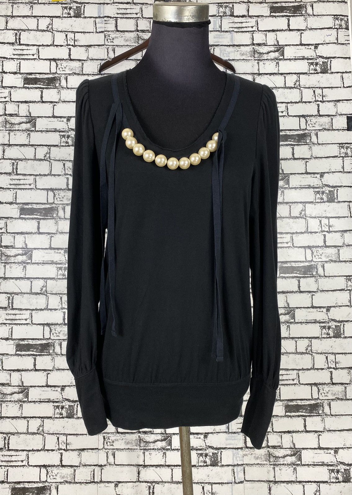 Comme des Garcons SS2008 Cdg Archive Comme des Garcons Pearl Black Blouse Size L / US 10 / IT 46 - 1 Thumbnail
