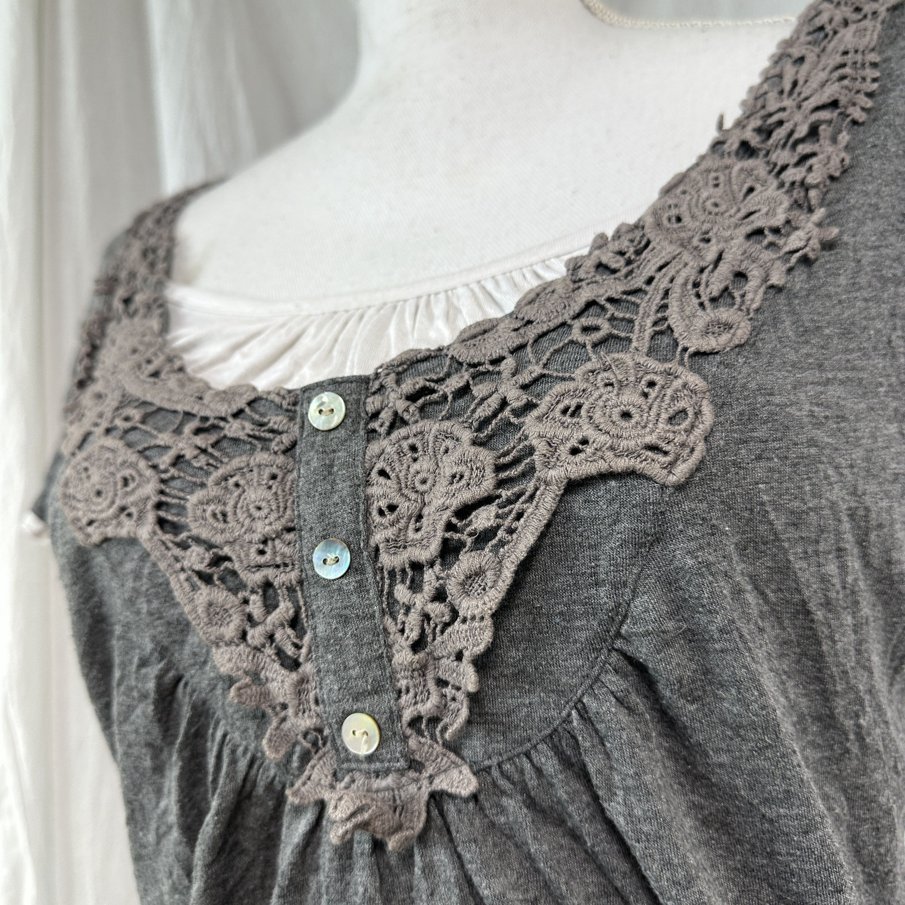 Vintage Vintage Coquette Grunge Lace Top Y2K Size S / US 4 / IT 40 - 5 Thumbnail