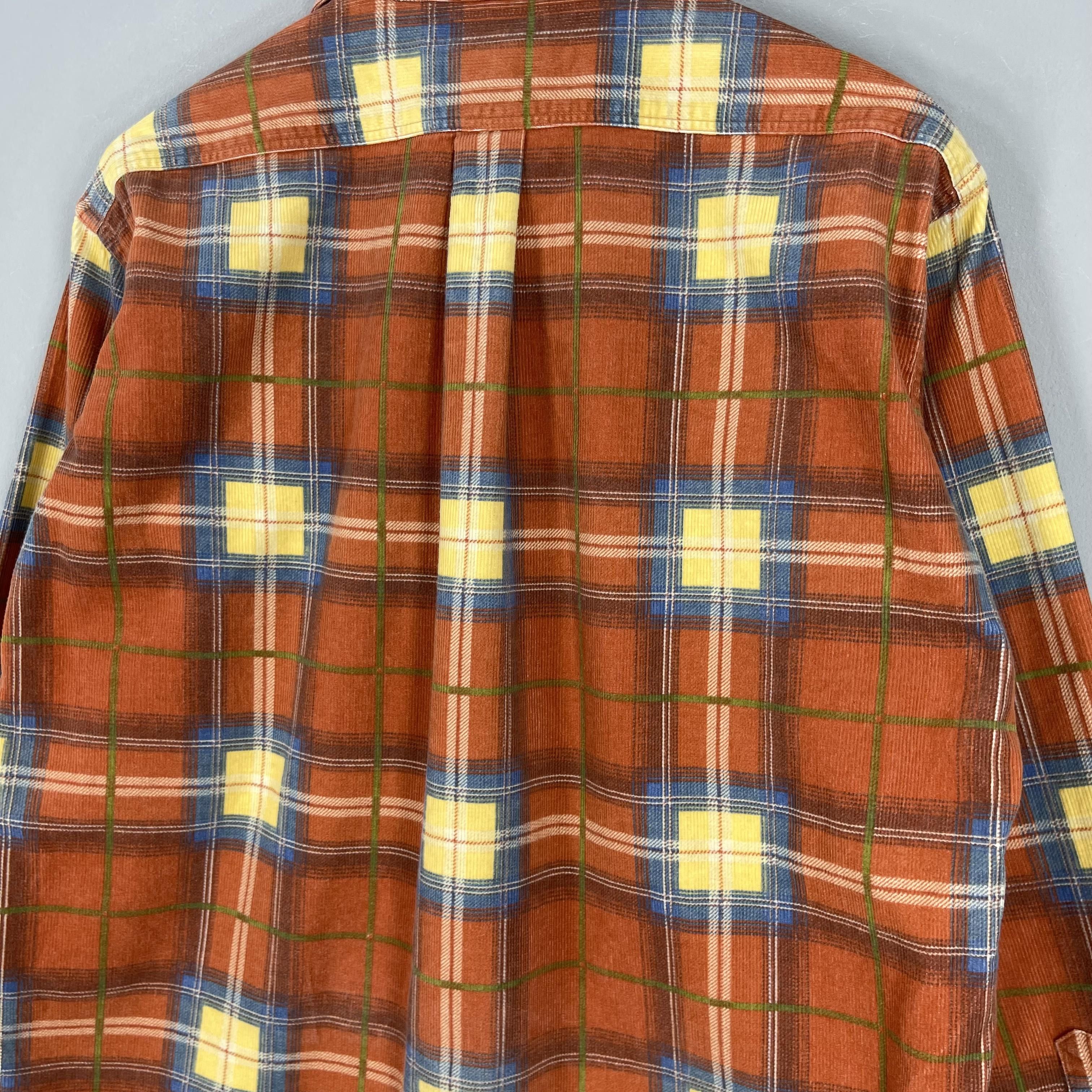 Flannel Vintage Y2K Plaid Checkered Tartan Orange Flannel Size US L / EU 52-54 / 3 - 8 Thumbnail