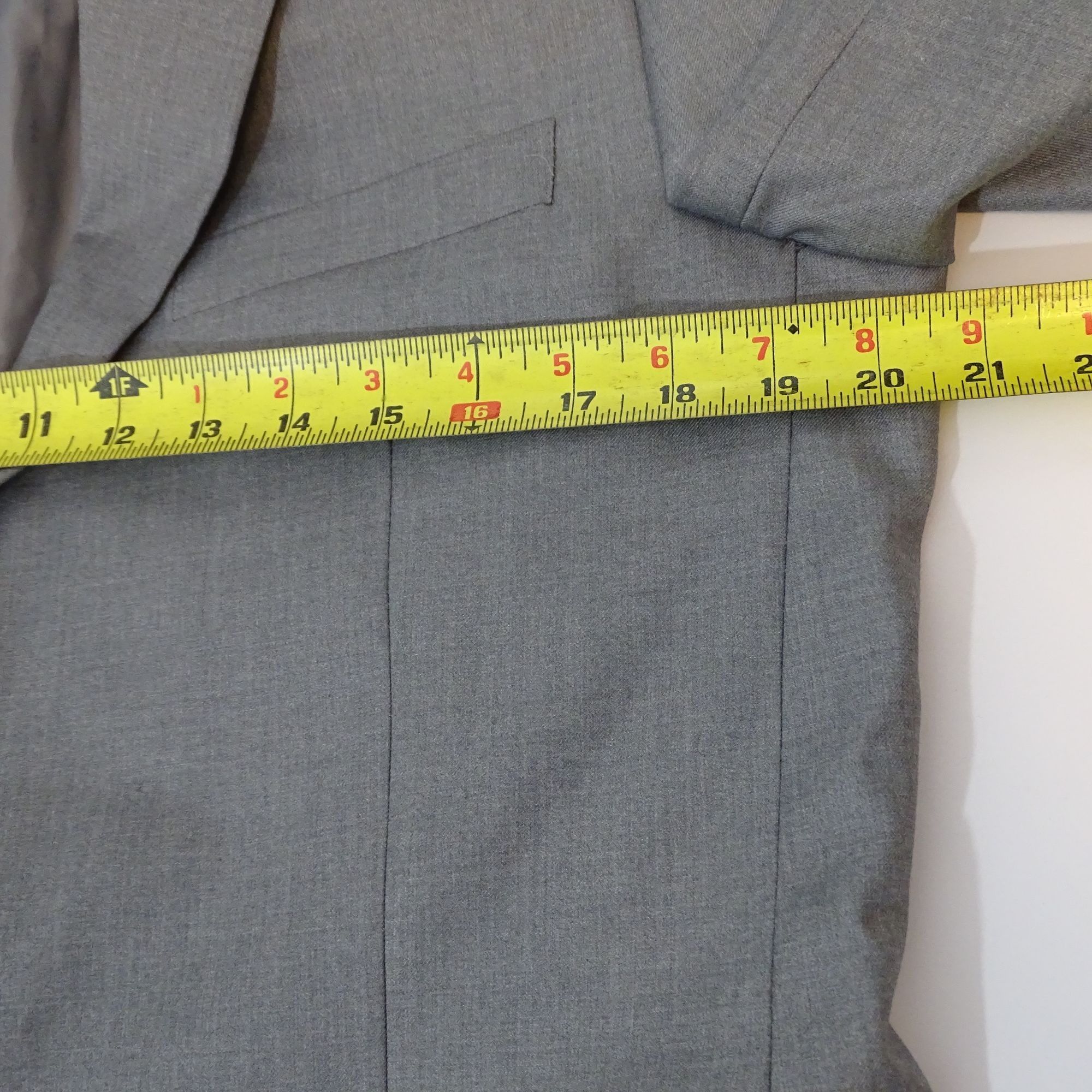 Other Renoir Men Gray 2-Button Suit Jacket Size 38 LONG Classic Size 38L - 13 Thumbnail