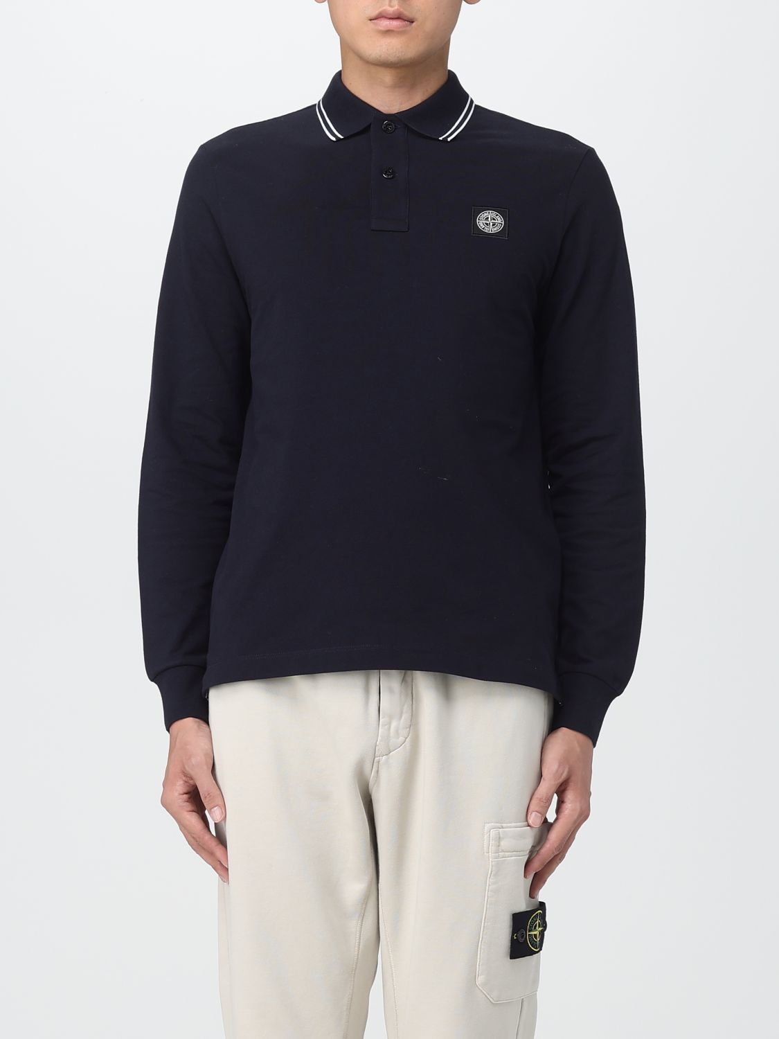 Stone Island - Man - Blue - Polo Shirts
