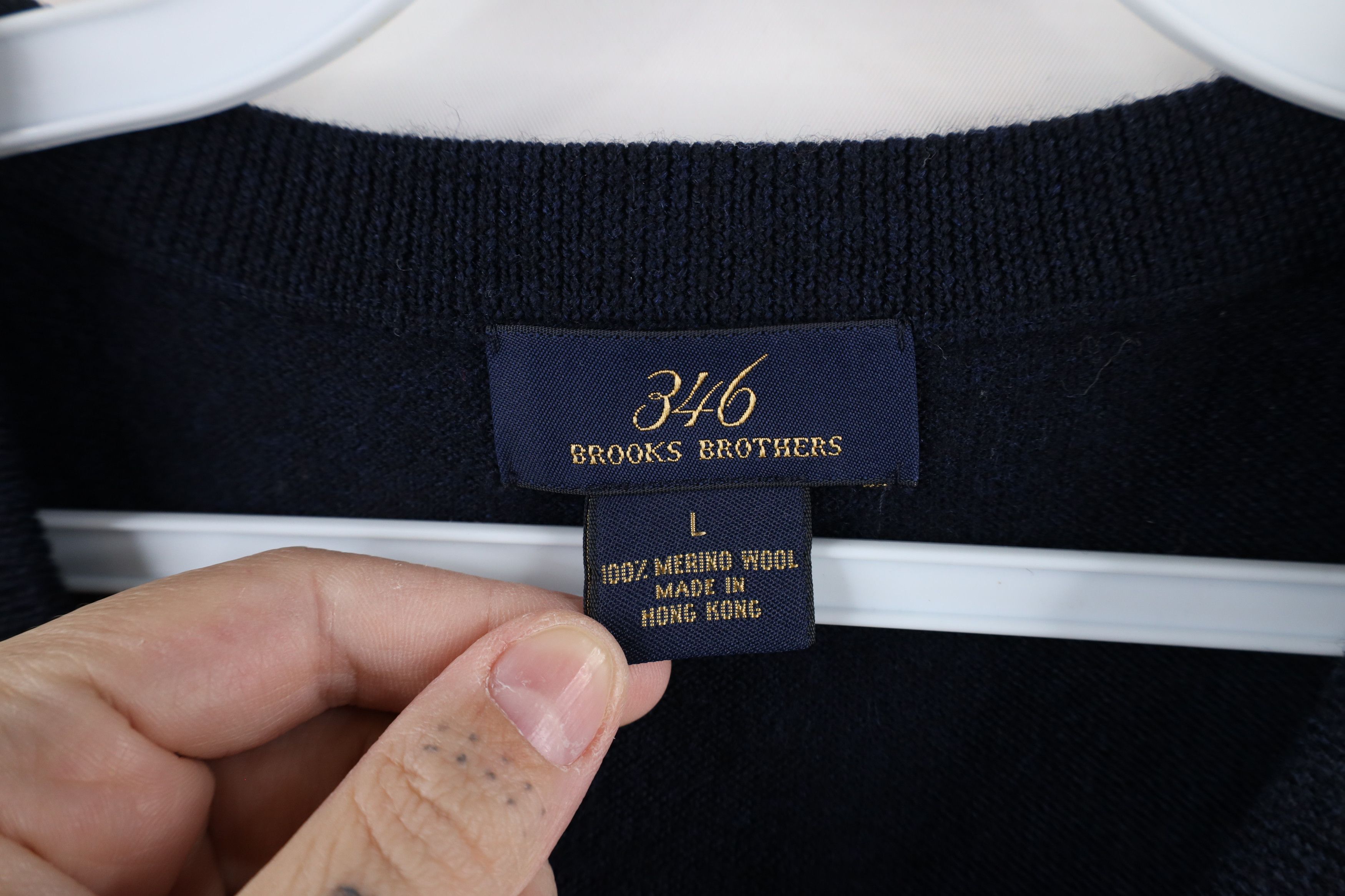 Brooks Brothers × Vintage Vintage Brooks Brothers Merino Wool Knit V-Neck Sweater Vest Size US L / EU 52-54 / 3 - 4 Thumbnail