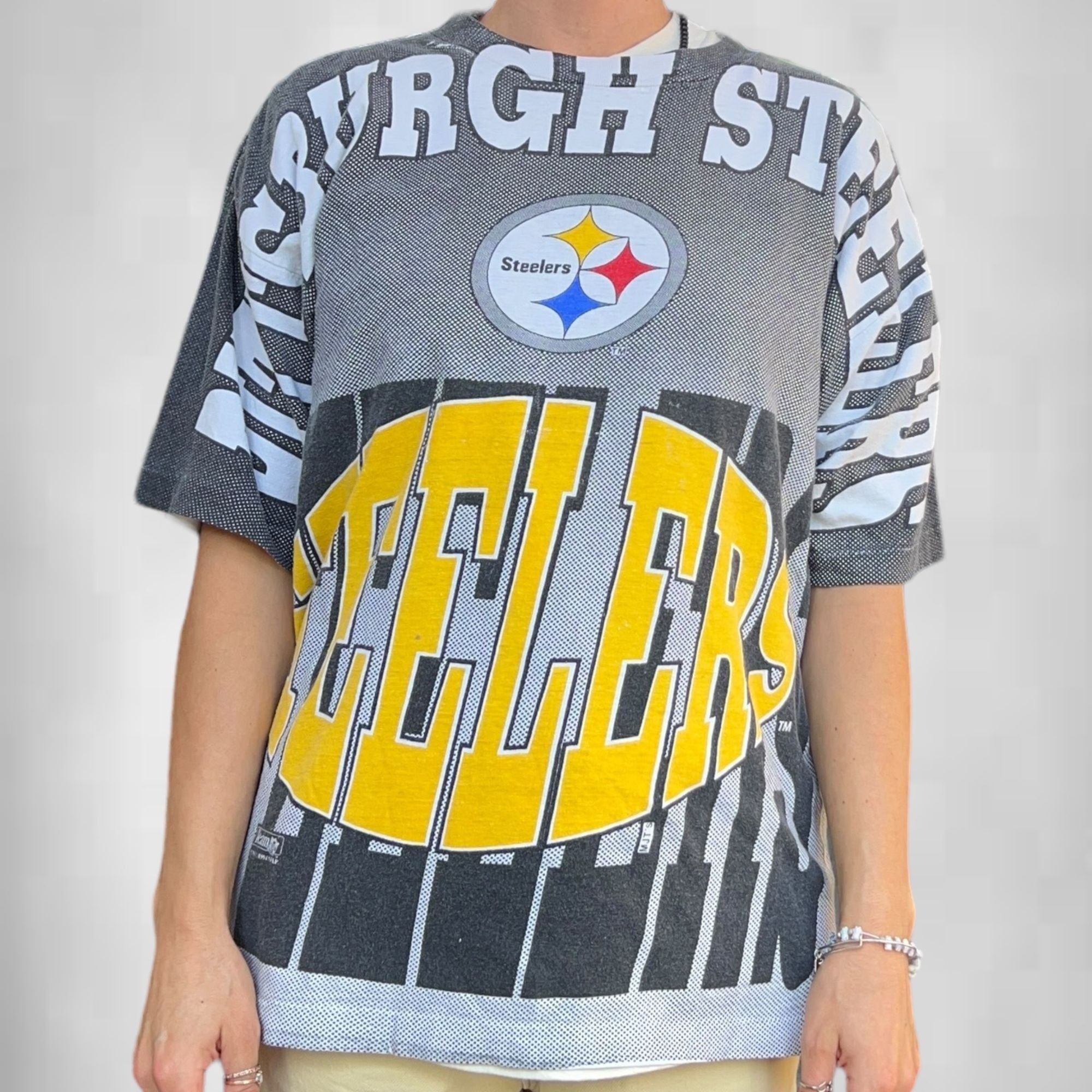 NBA × Vintage Vintage 1994 Pittsburgh Steelers NFL Magic Johnson AOP All O Size US L / EU 52-54 / 3 - 1 Thumbnail