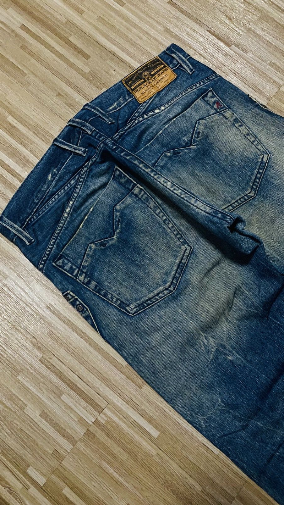 Vintage 💥VINTAGE JEANS💥REPLAY FLARE MADE IN TUNISIA💥 Size US 34 / EU 50 - 14 Thumbnail