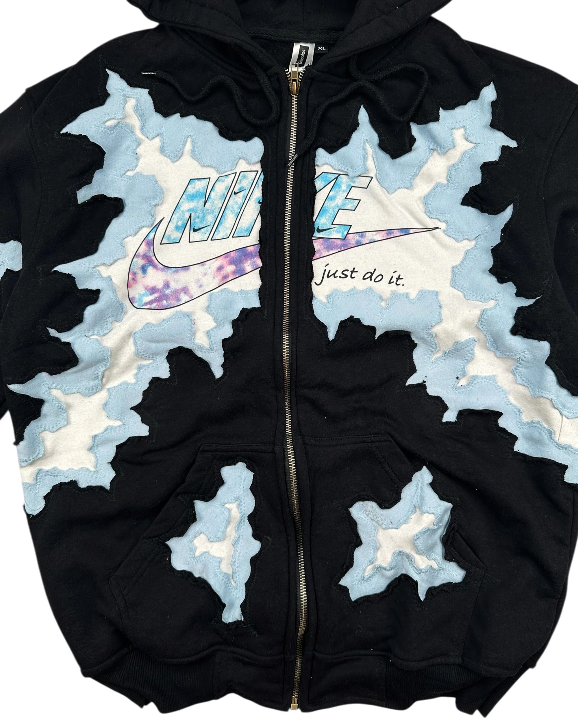 Japanese Brand Cracky Just Do It: Reworked Surge Nike ZipHoodie Size L Size US L / EU 52-54 / 3 - 4 Thumbnail