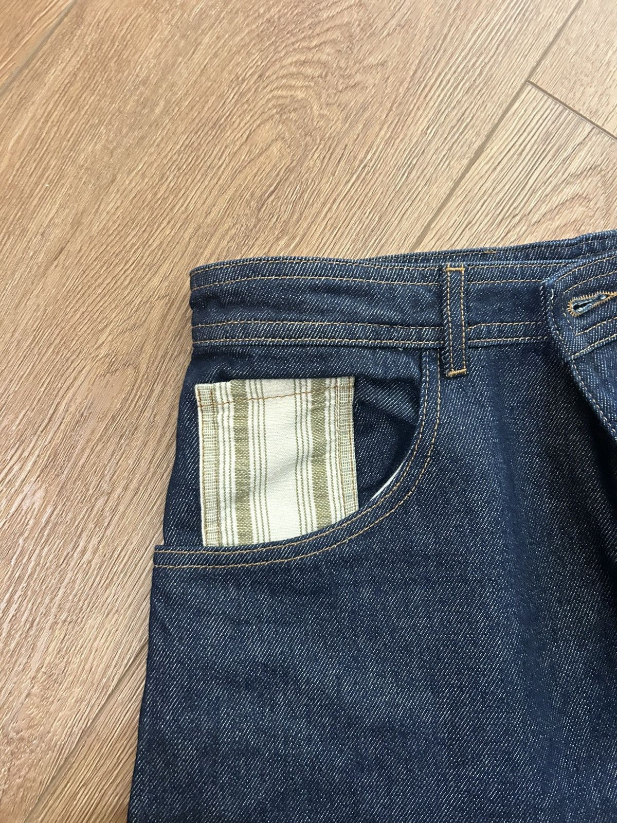 Wales Bonner Wales Bonner - Wide-leg patch jeans Size US 34 / EU 50 - 2 Thumbnail