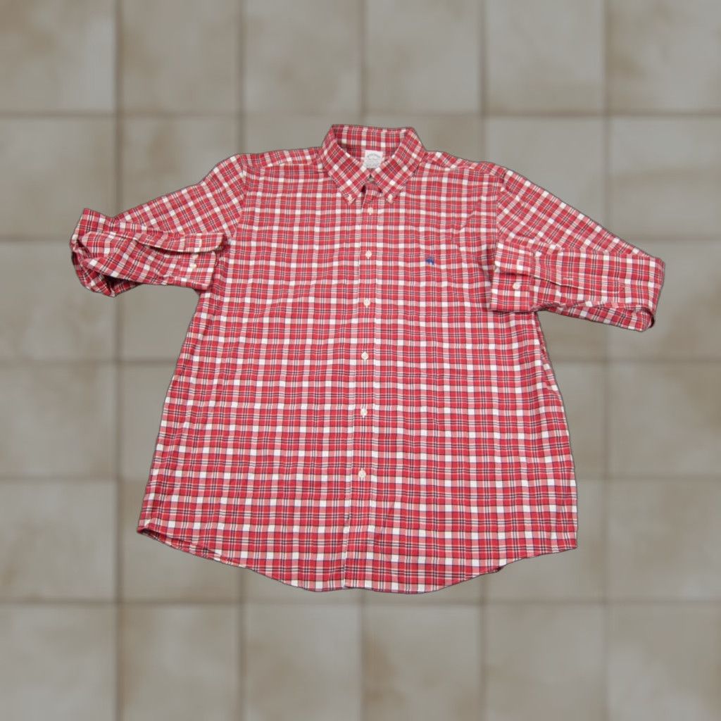 Brooks Brothers Brooks Brothers Shirt XL Red Plaid Regent Supima Cotton Button-Up Long Sleeve Mens Regular Fit Vintage: No Size US XL / EU 56 / 4 - 1 Thumbnail