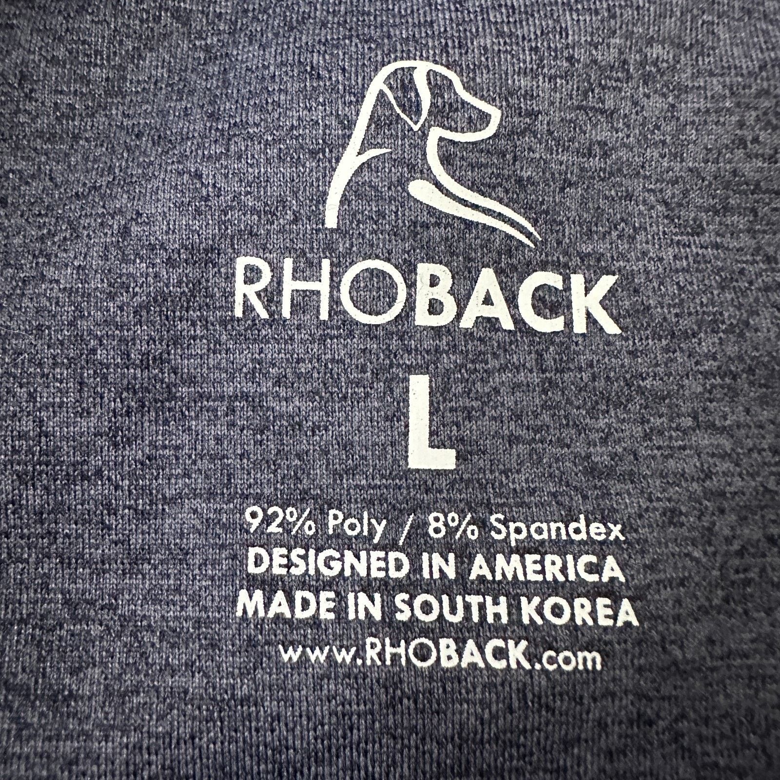 Other Rhoback Polo Shirt Men’s Large Heathered Blue Stretch Golf Size US L / EU 52-54 / 3 - 6 Thumbnail