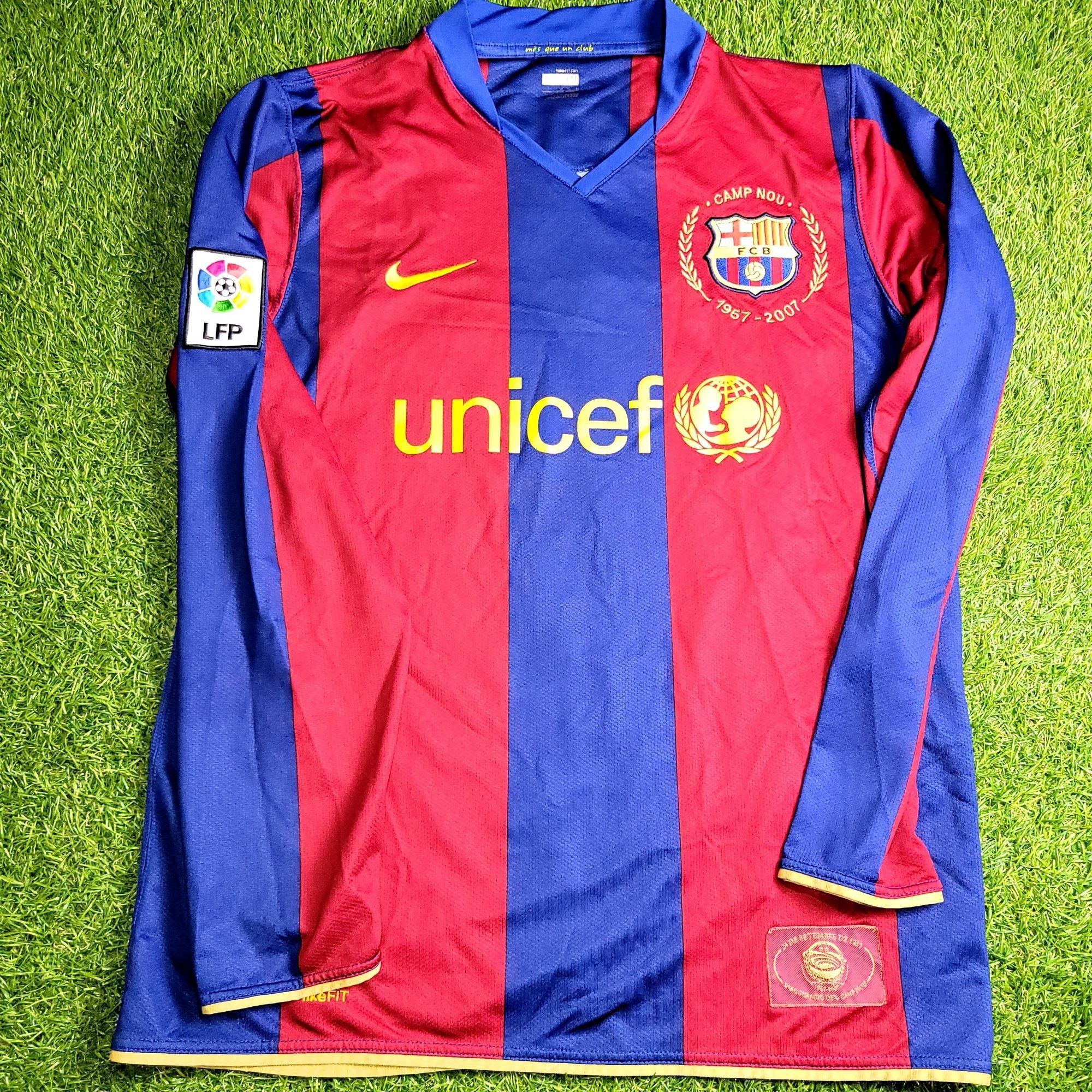 Nike Ronaldinho Barcelona 2007 2008 Long Sleeve Soccer Jersey M Size US M / EU 48-50 / 2 - 2 Thumbnail