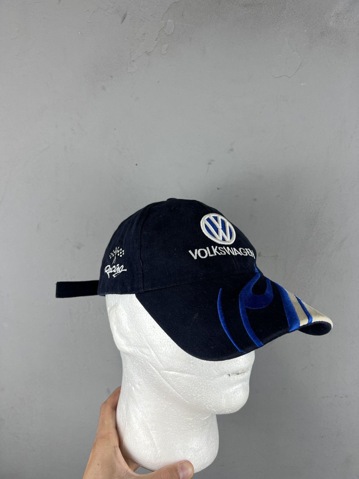 Vintage Vintage Volkswagen Racing Flames Y2k Drip Hat Cap Streetwear Size ONE SIZE - 3 Thumbnail