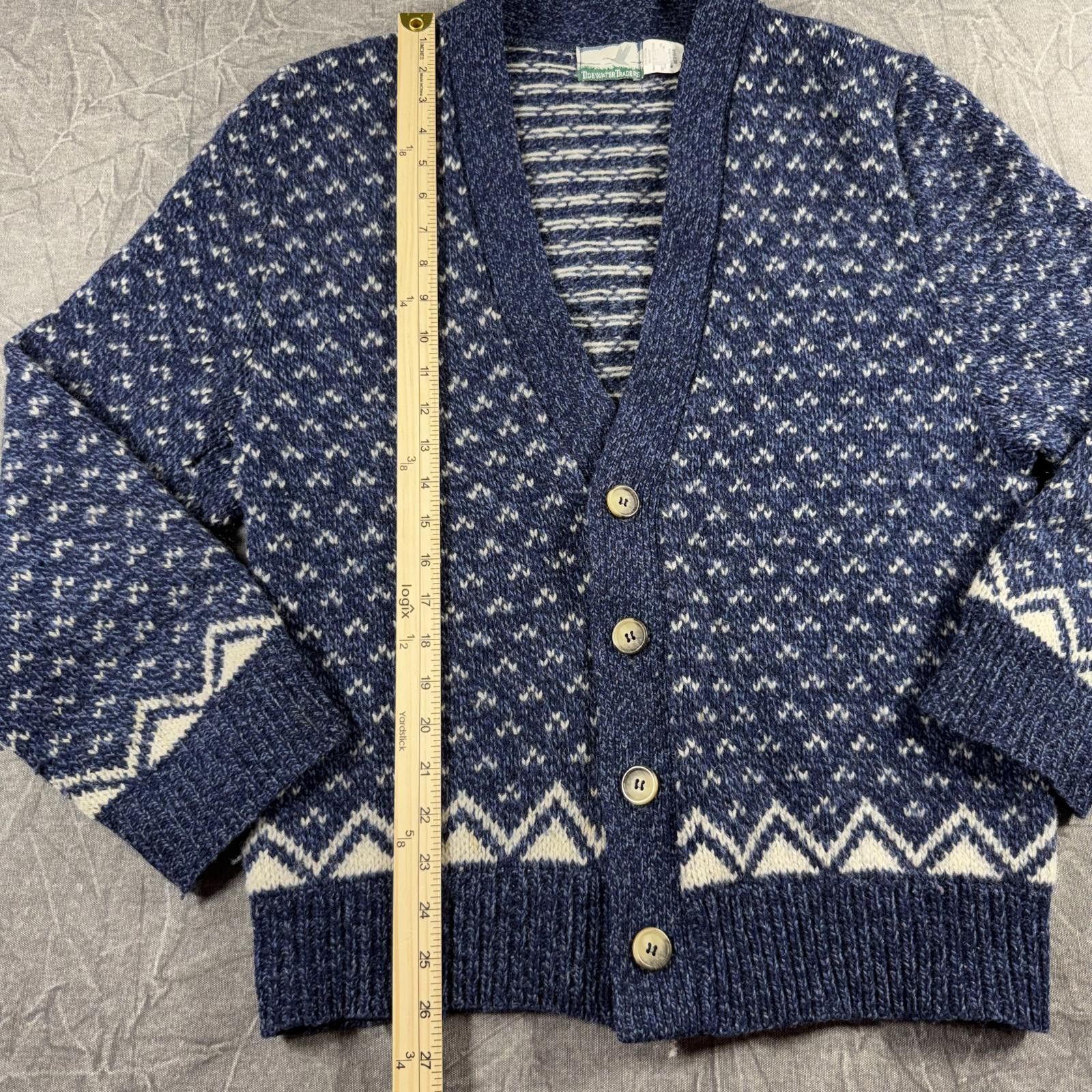 Other Tidewater Traders Sweater Women's M Blue Vintage 85% Wool Size M / US 6-8 / IT 42-44 - 6 Thumbnail