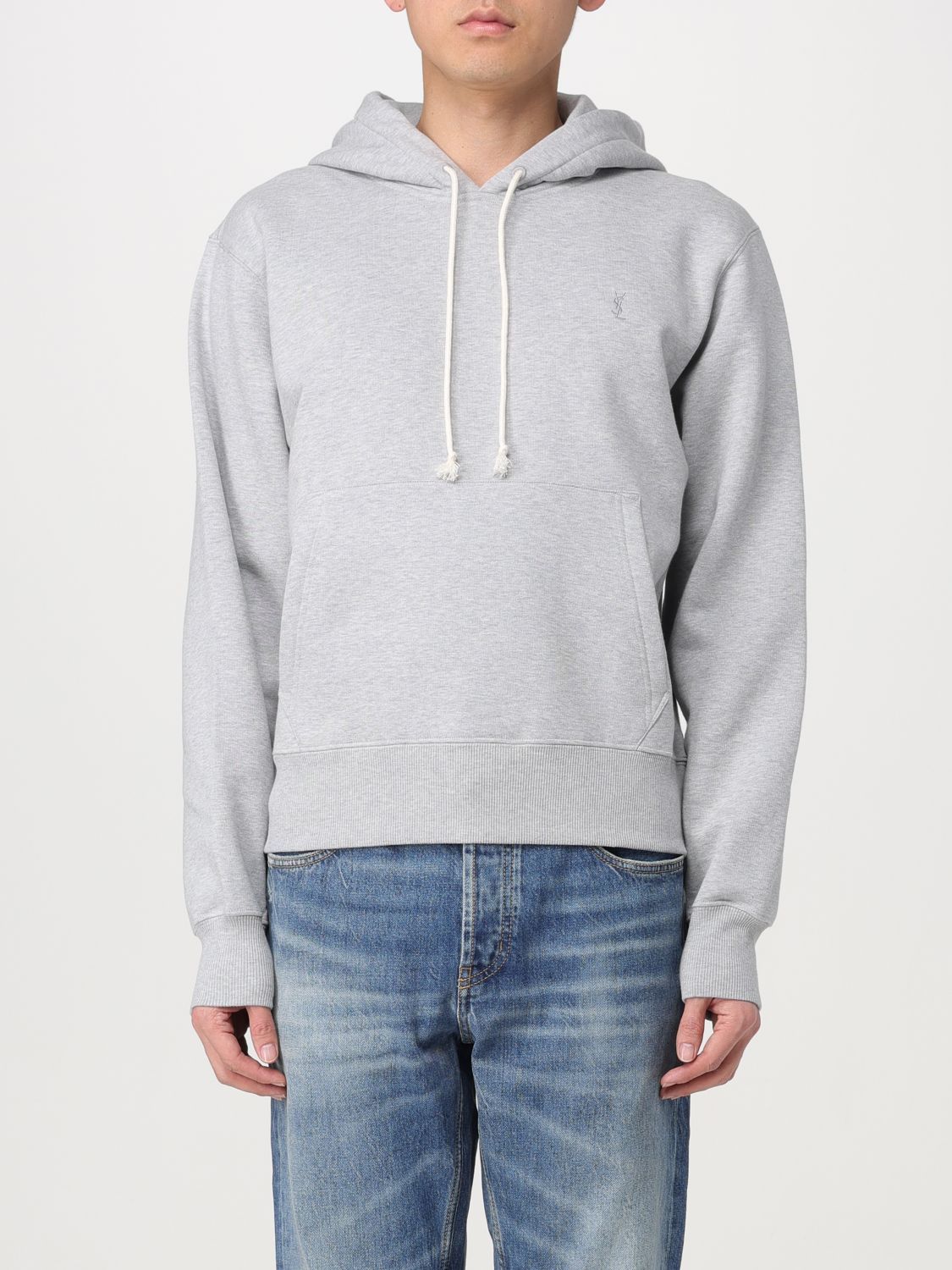 image of Saint Laurent Paris Saint Laurent Sweatshirt Men Grey (Size 2XL)