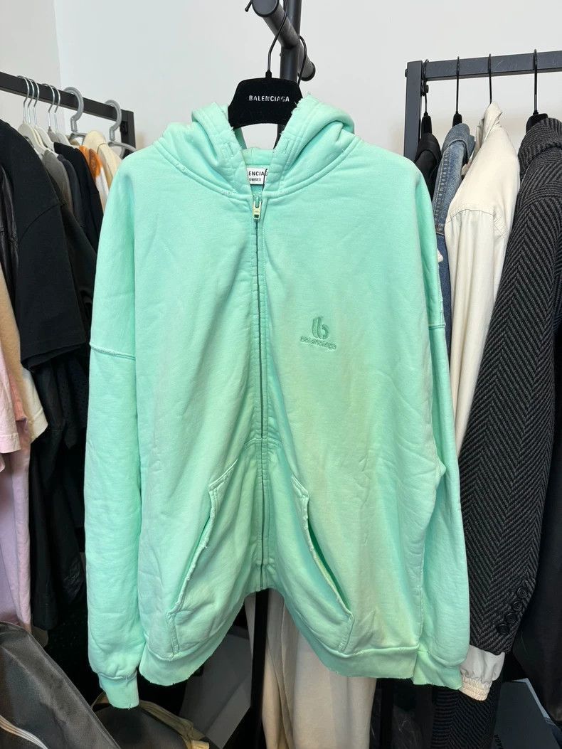 Balenciaga Balenciaga Embroidered Logo Zipper Hoodie-2506 Size US L / EU 52-54 / 3 - 1 Thumbnail