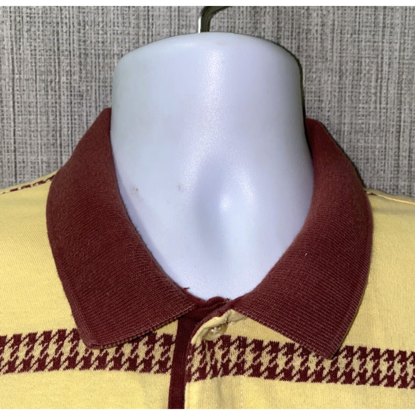 Vintage Men's Golf Polo Shirt Short Sleeve Red Yellow Size L 22in Armpit Casual Cotton Size US L / EU 52-54 / 3 - 3 Thumbnail