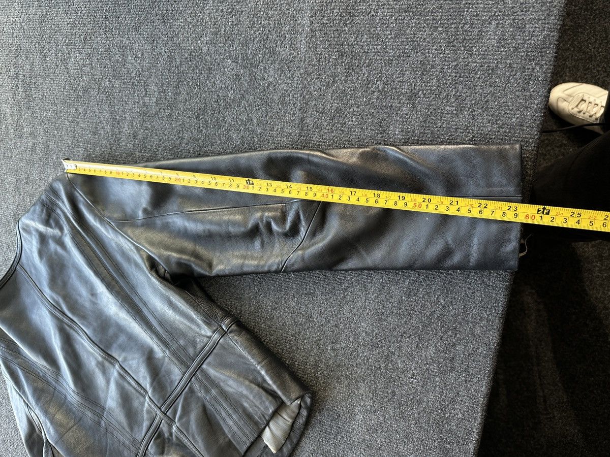 Other 🚨Y2K RICK OWENS TYPE DIRTY SLIM FIT ZIP LEATHER JACKET Size M / US 6-8 / IT 42-44 - 21 Thumbnail