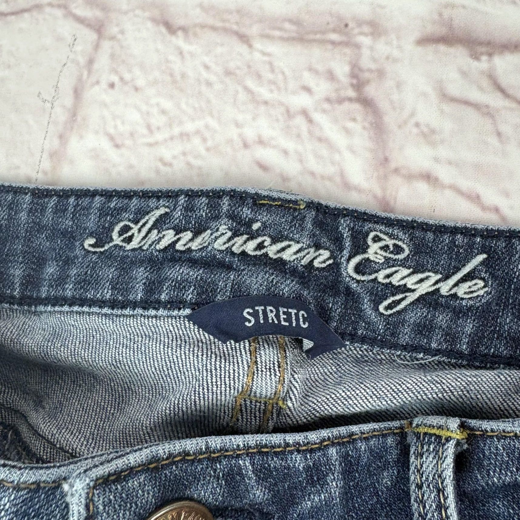 American Eagle Outfitters American Eagle Outfitters Jeans Womens 6 Low Rise Skinny Stretch 31x27 Denim Size 28" / US 6 / IT 42 - 4 Thumbnail