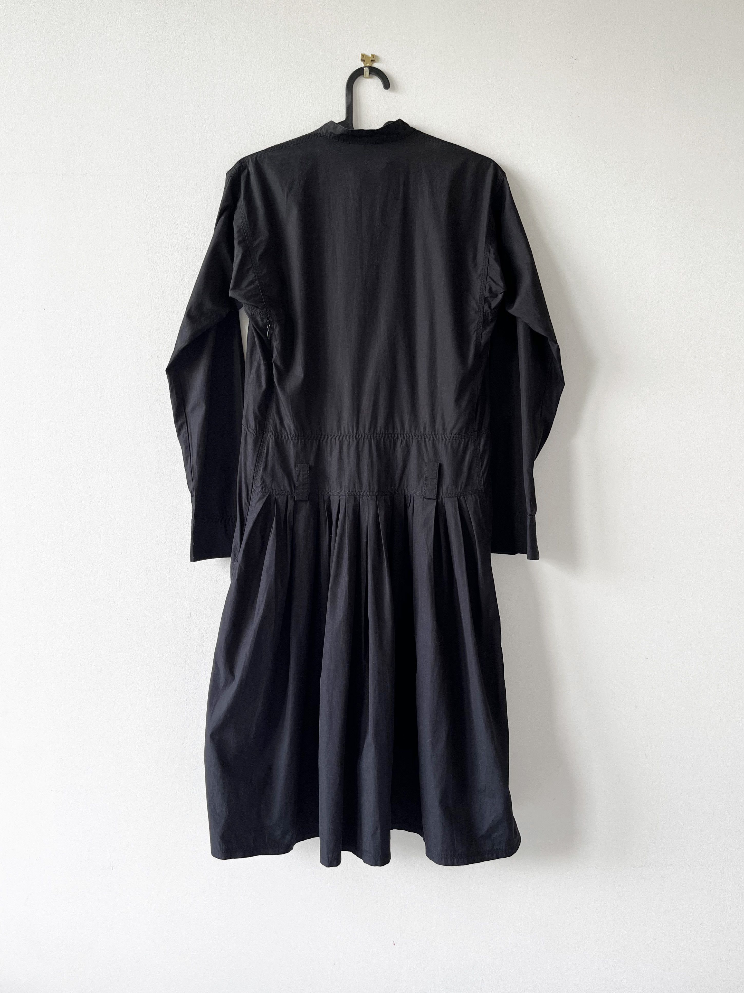 Jil Sander Jil Sander 2000s black cotton pleated dress Size M / US 6-8 / IT 42-44 - 2 Thumbnail