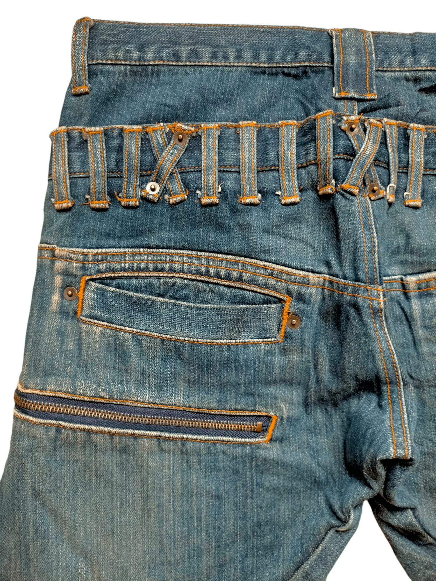 Hysteric Glamour × Japanese Brand PROP Garments INC.Double Waist Multipocket Zipped Jeans Size US 32 / EU 48 - 12 Thumbnail