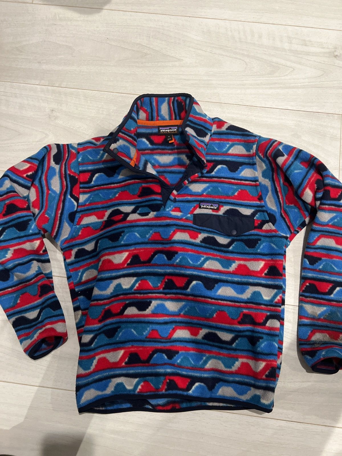 Image of Patagonia Synchilla Fleece Snap-T Pullover Multi Color 25580, Men's (Size Small)