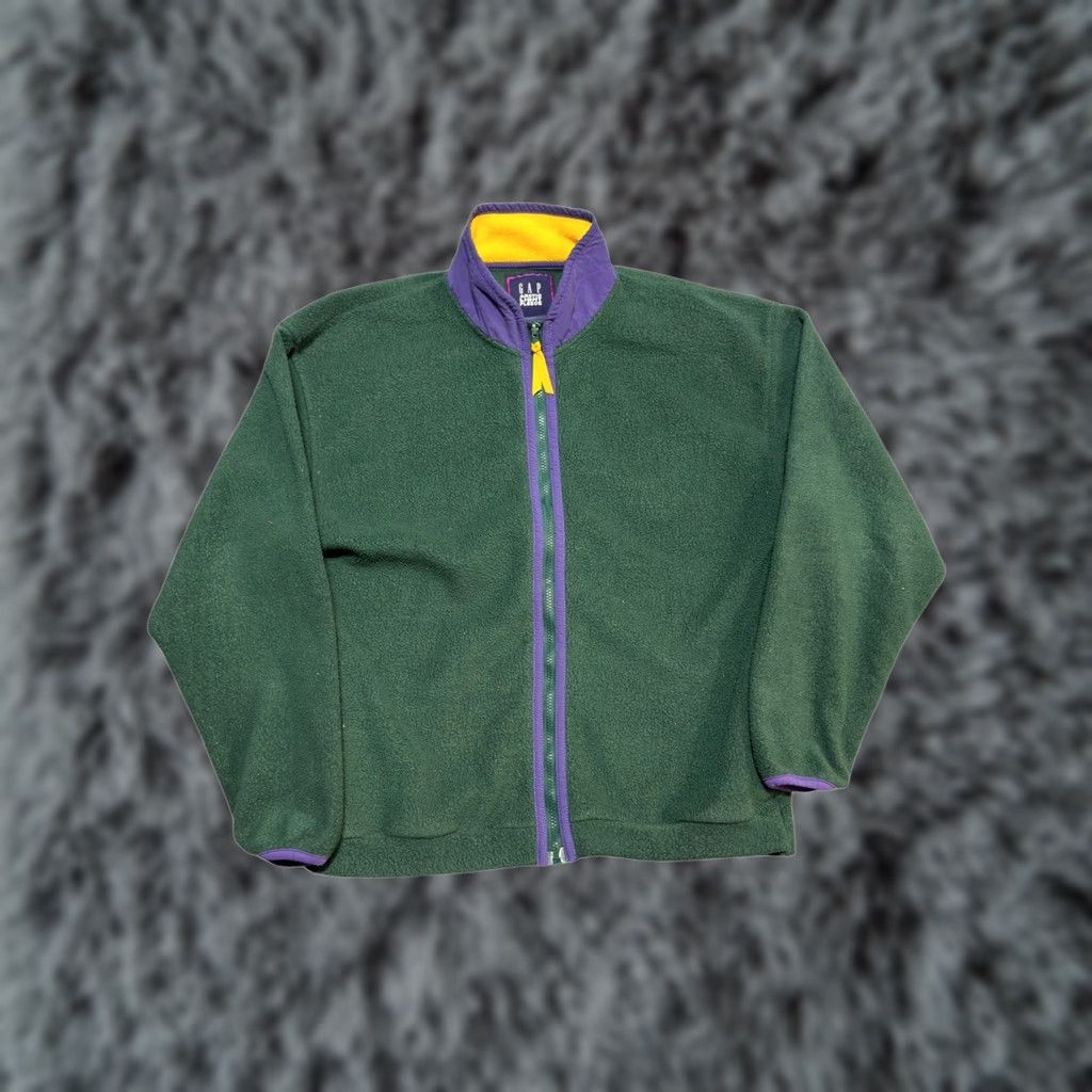 Gap VINTAGE Gap Arctic Light Fleece Jacket Full Zip Green M Men Bomber Streetwear 90s 2000s Size US M / EU 48-50 / 2 - 1 Thumbnail