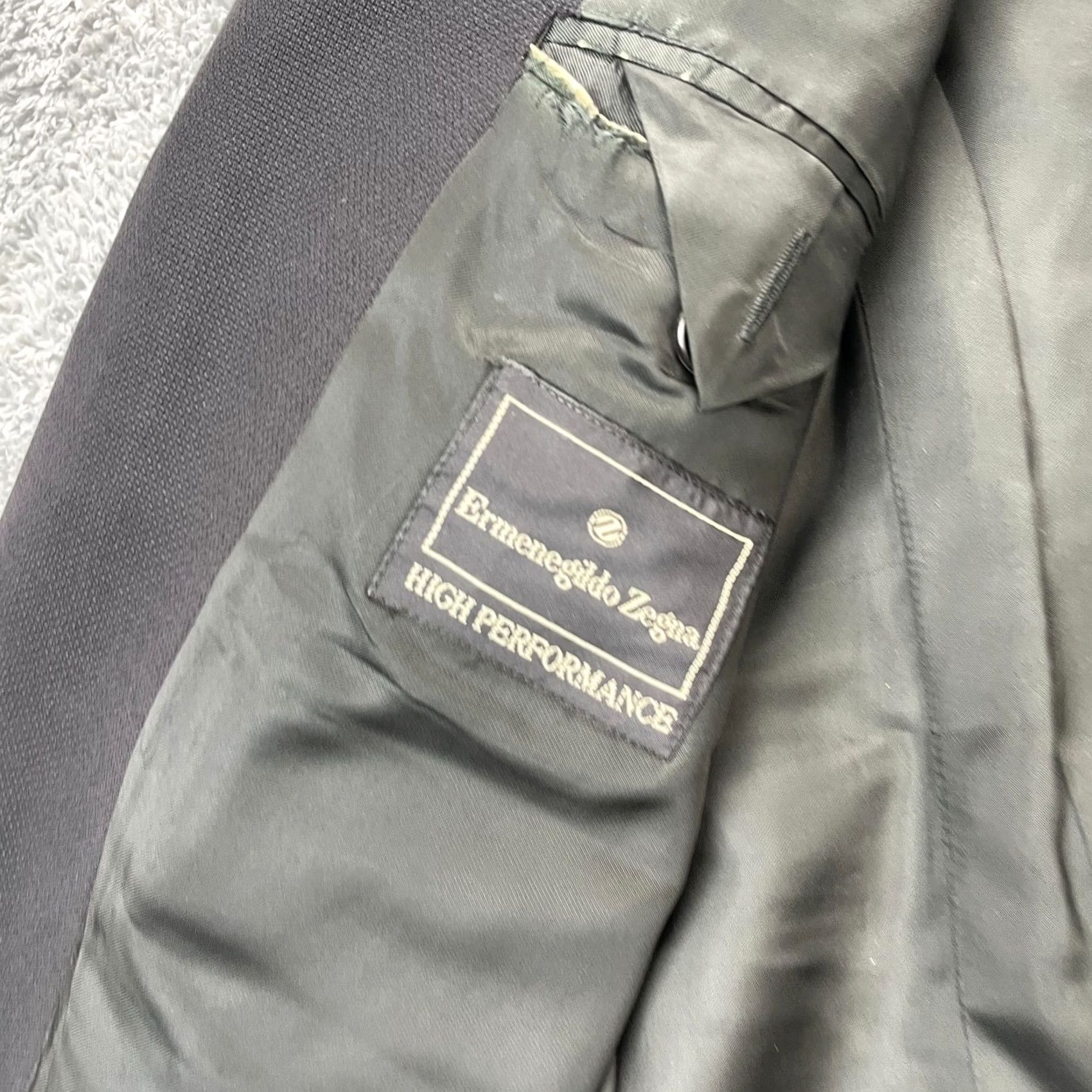 Ermenegildo Zegna VINTAGE Ermenegildo Zegna Blazer Jacket Mens Large Black Coat Single Breasted Size 42R - 4 Thumbnail