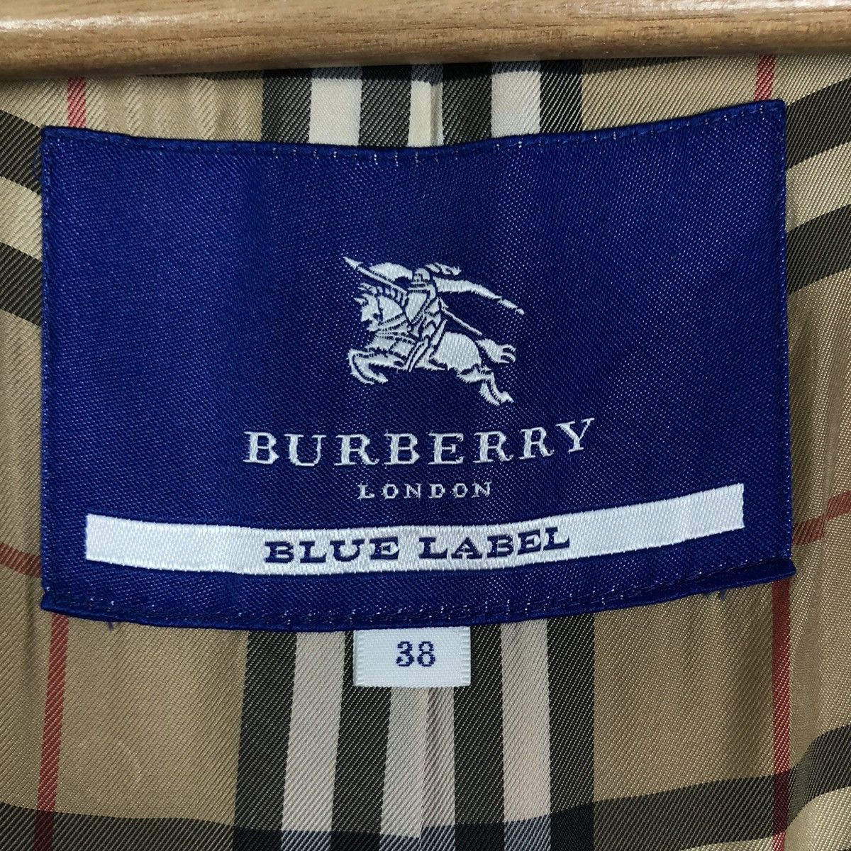 Burberry 🔥VINTAGE BURBERRY LONDON BLUE LABEL WOOL NOVA CHECK Size XS / US 0-2 / IT 36-38 - 18 Thumbnail