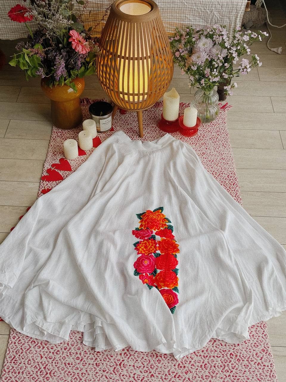 Yohji Yamamoto Yohji Yamamoto 1987 Skirt SS87 Floral Cupro Archive Japan Size 24" / US 00 / IT 34 - 1 Thumbnail