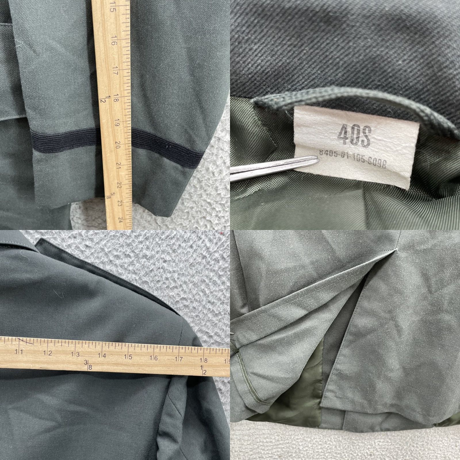 Vintage VINTAGE US ARMY AG-344 Service Dress Uniform Jacket Men 40S Wool Blend Workwear Military Jacket / Coat - Green - 40S - Regular Mens Size US XXS / EU 40 - 8 Thumbnail
