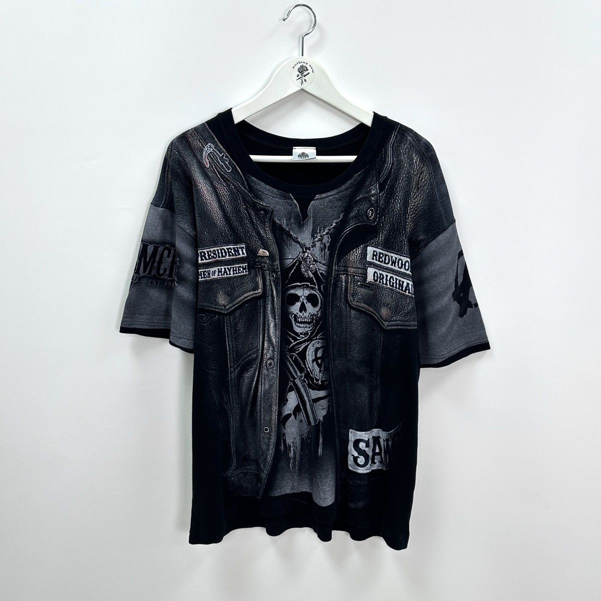 Other Rare Sons Of Anarchy AOP tee Tv Series Mayhem y2k og hype Size US XL / EU 56 / 4 - 2 Thumbnail