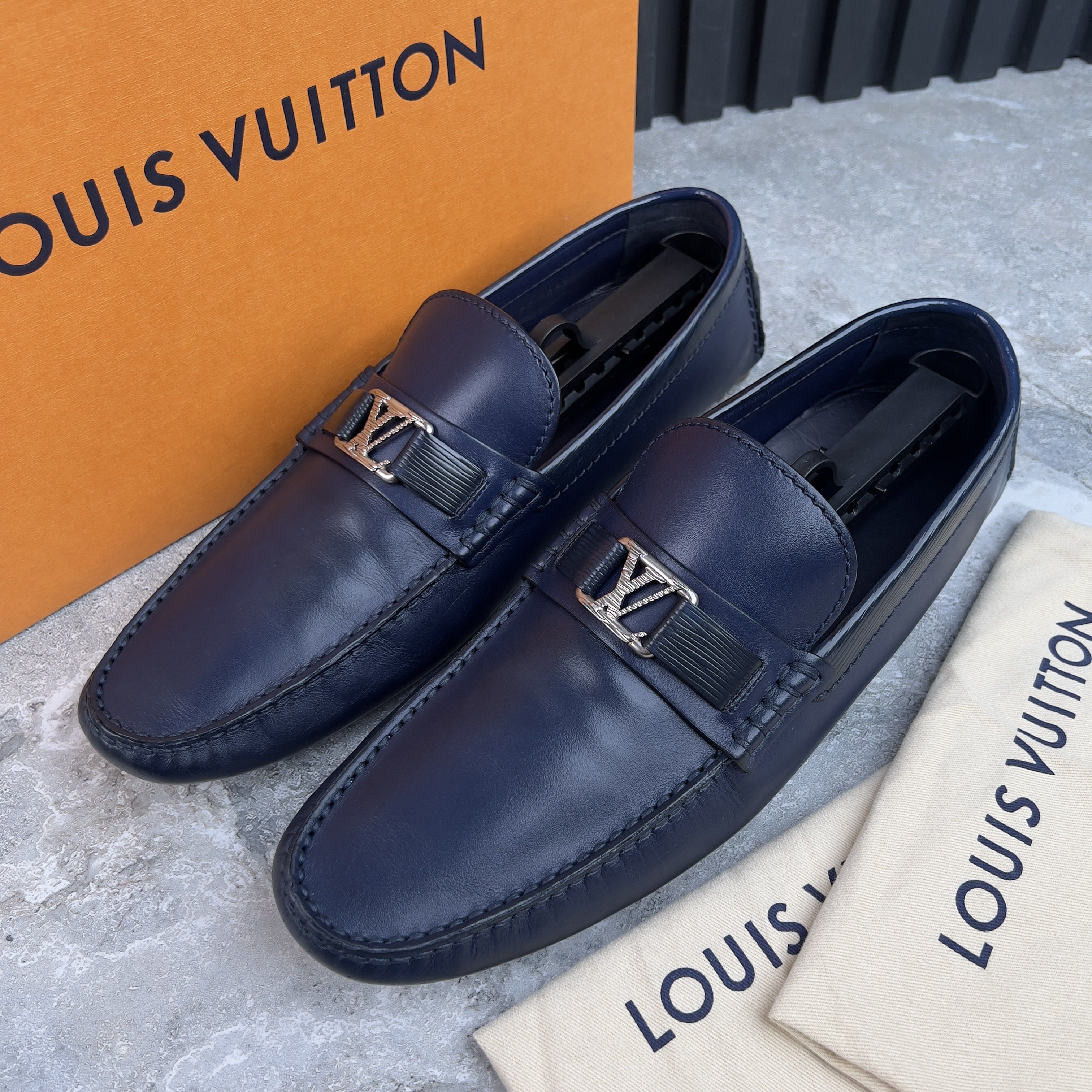 Louis Vuitton Hockenheim Moccasins Leather Taiga Size US 11 / EU 44 - 1 Thumbnail