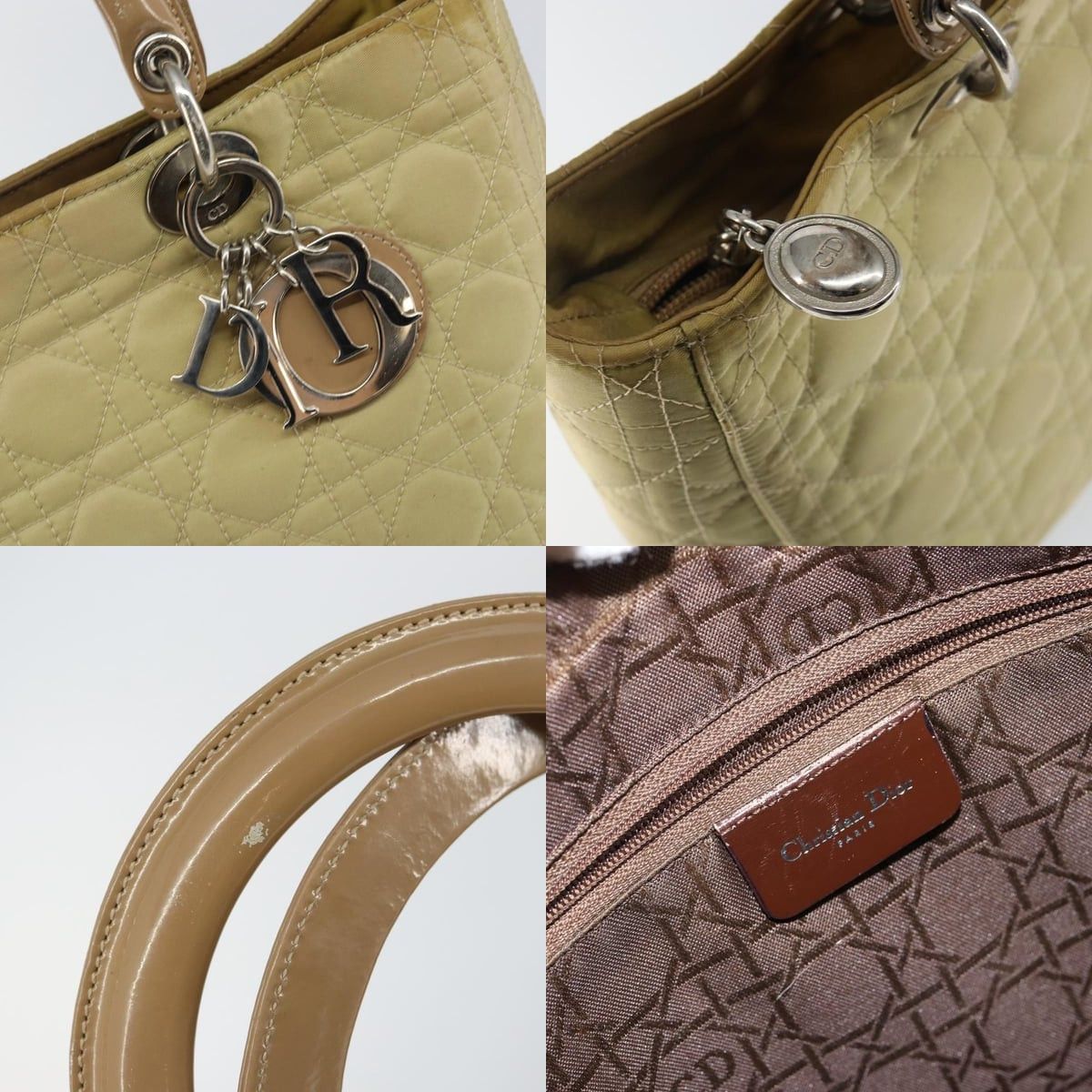 Dior DIOR Canage Hand Bag Nylon Beige Silver Size ONE SIZE - 11 Thumbnail