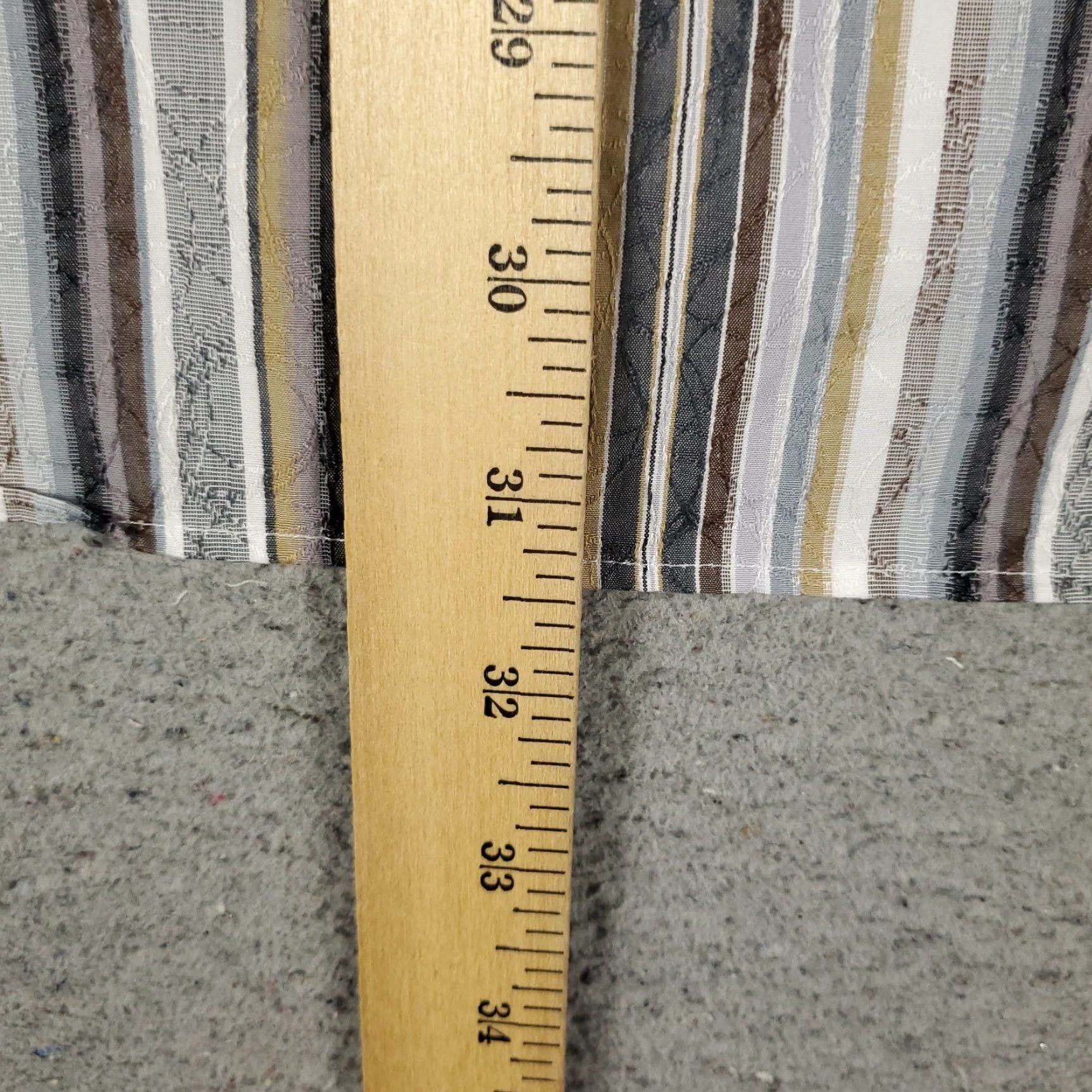BUGATCHI Bugatchi Uomo Shirt Mens Large Gray Beige Striped Classic Fit Button Up Long Size US L / EU 52-54 / 3 - 4 Thumbnail