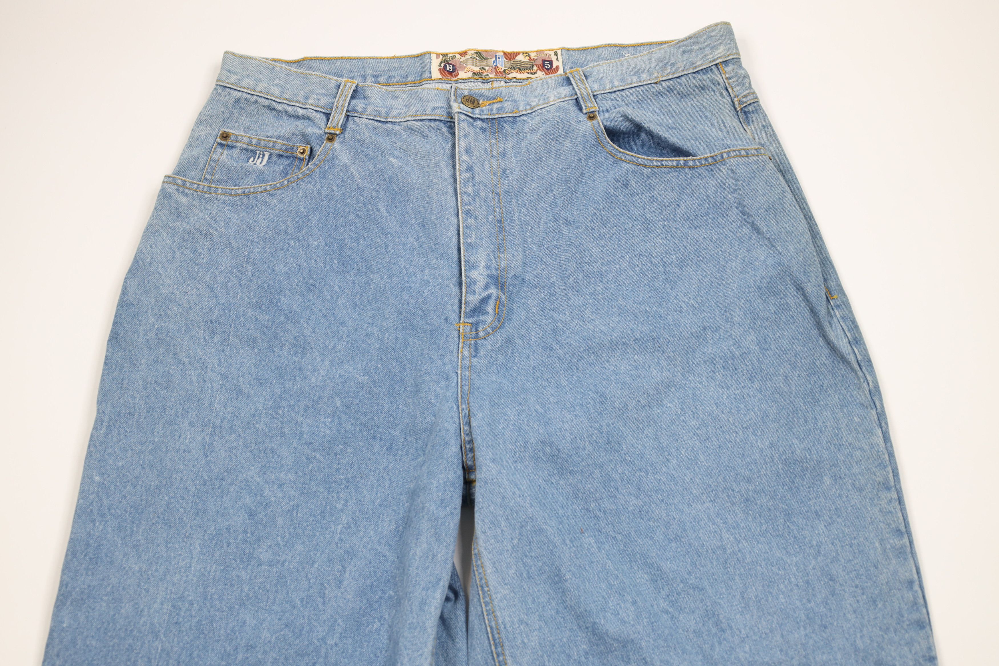 Vintage Deadstock Vintage 90s Streetwear Fit Denim Jeans Blue Cotton Size US 36 / EU 52 - 2 Thumbnail