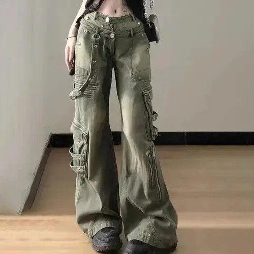 Japanese Brand Loose Retro Washed Cargo Jeans Size 30" / US 8 / IT 44 - 5 Thumbnail