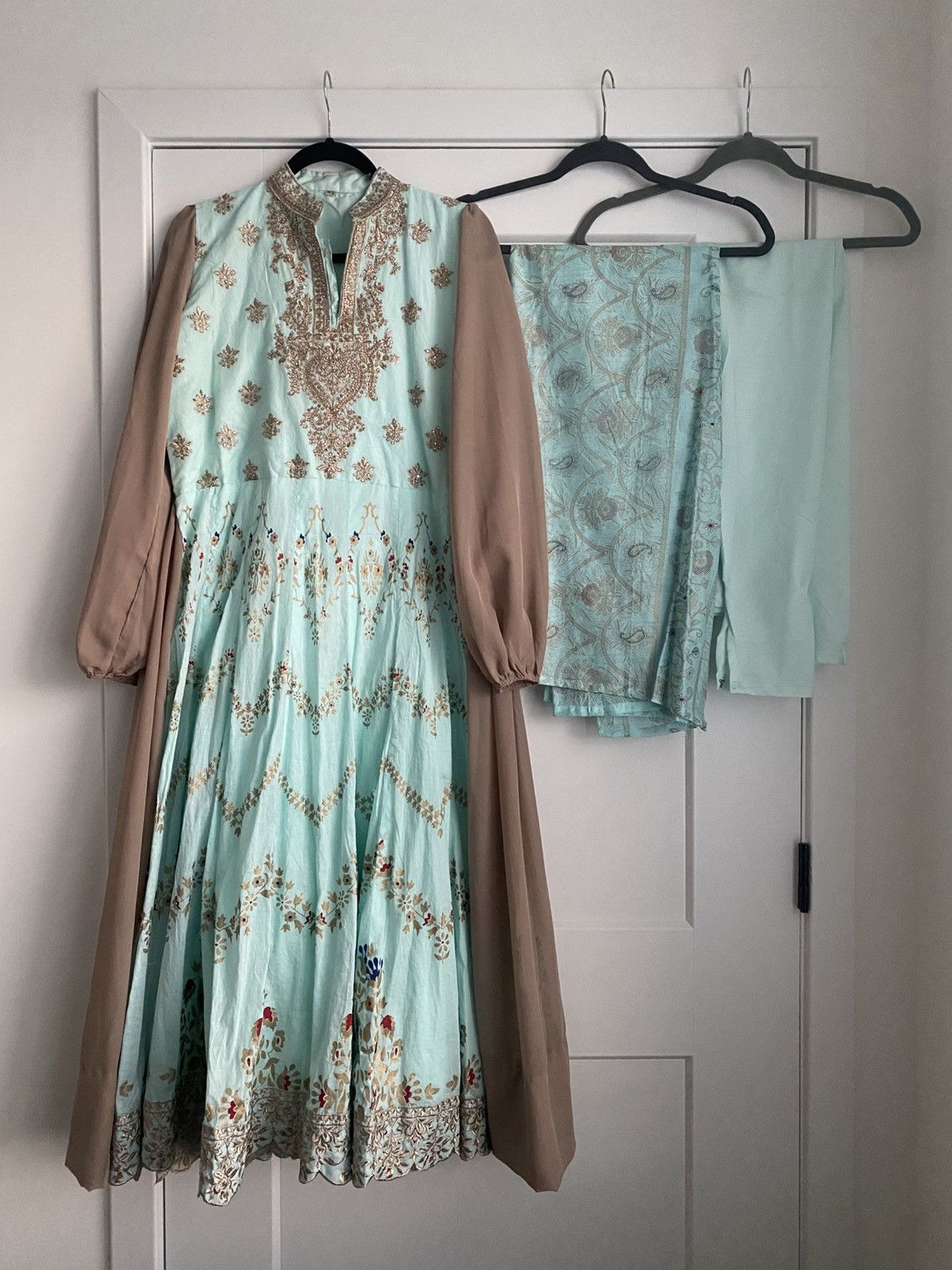 Other Indian Bollywood Anarkali Set of 3 Pakistani Party Midi . Size L / US 10 / IT 46 - 2 Thumbnail