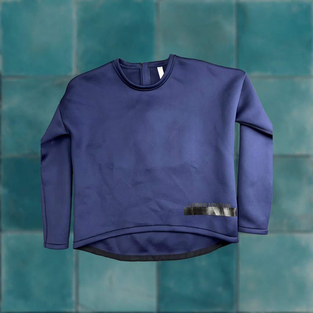 Under Armour Under Armour Sweatshirt Womens XS Blue Pullover Back Zip Crewneck Logo Jacket Size XS / US 0-2 / IT 36-38 - 1 Thumbnail