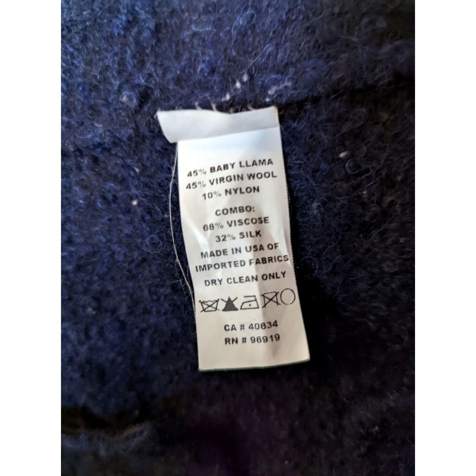 Marc Jacobs Marc Jacobs AW 2015 Blue Brown Llama Wool Belted Jacket Size 4 Womens Jacket Long Belted Blue Retro 2010s 2015 Womens Size S / US 4 / IT 40 - 7 Thumbnail