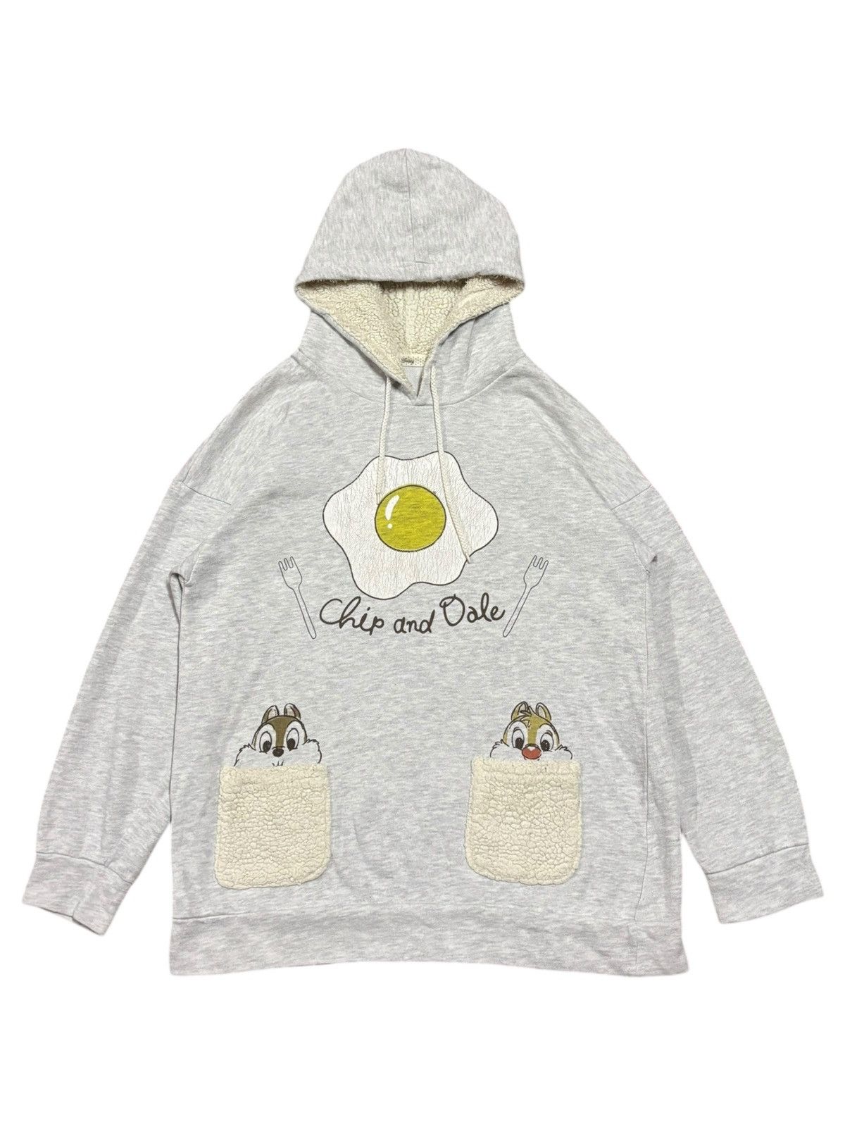 Cartoon Network Vtg 90s Disney Chipmunks Fleece Pocket Hoodie Size US M / EU 48-50 / 2 - 2 Thumbnail