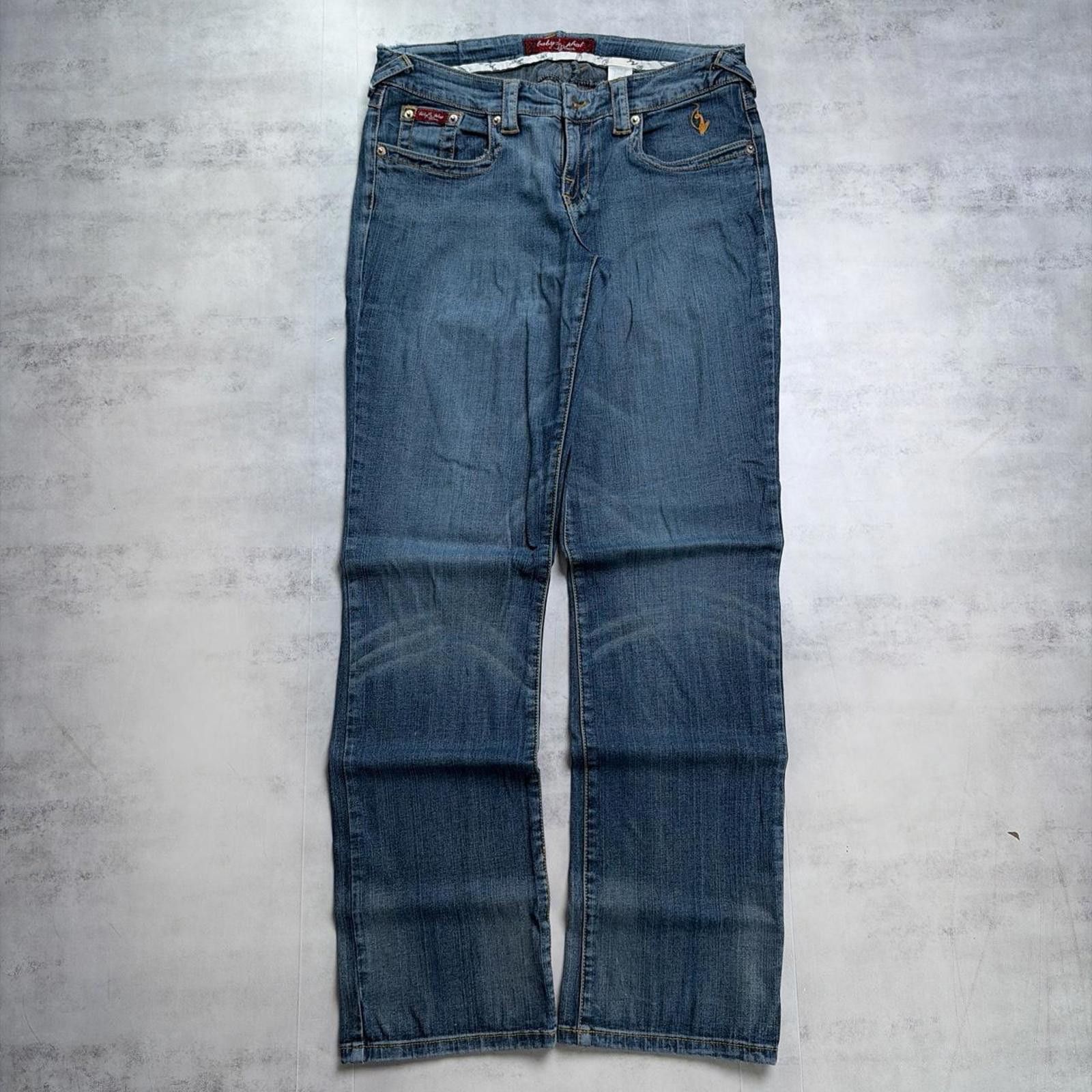 Phat Farm Y2K Blue Phat Farm Grunge Straight Low Rise Denim Jeans Size 32" / US 10 / IT 46 - 4 Thumbnail