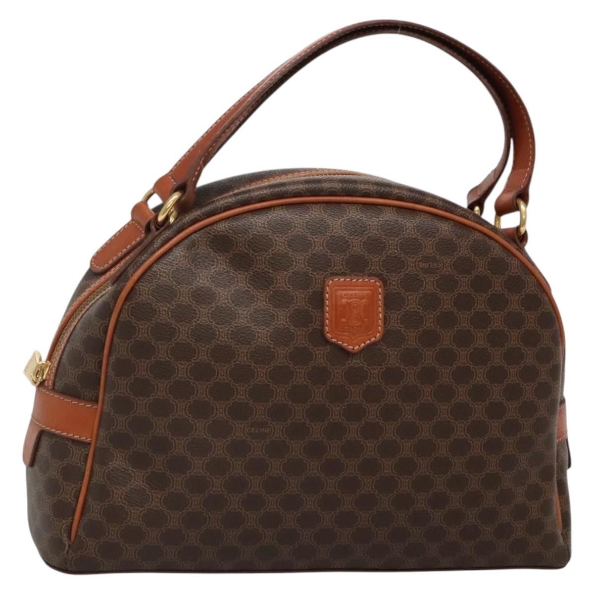 Celine CELINE Macadam Canvas Hand Bag Pvc Leather Brown Gold Size ONE SIZE - 1 Thumbnail