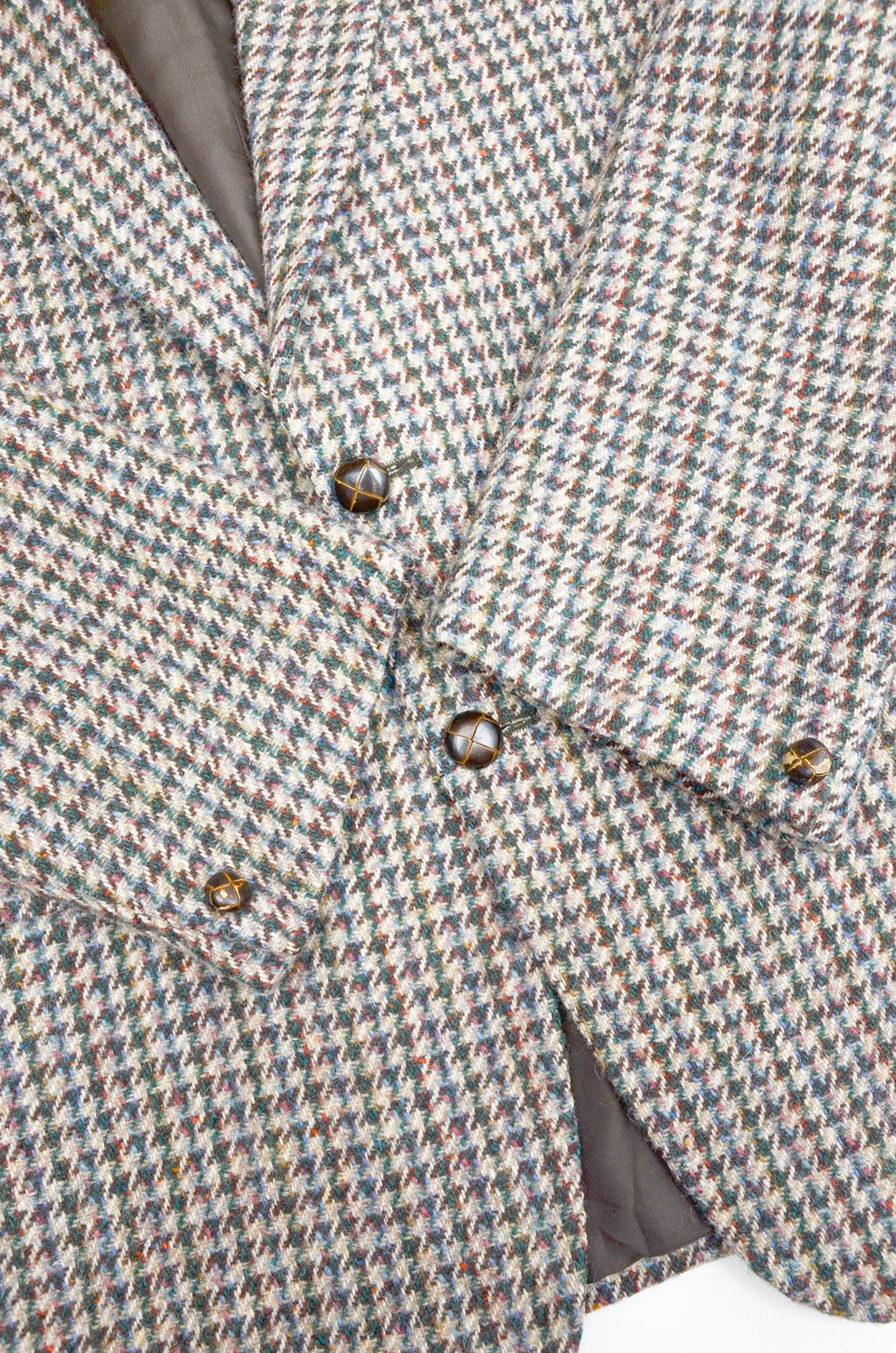 Harris Tweed Harris Tweed Vintage British Made Houndstooth Wool Blazer L Size 52R - 3 Thumbnail