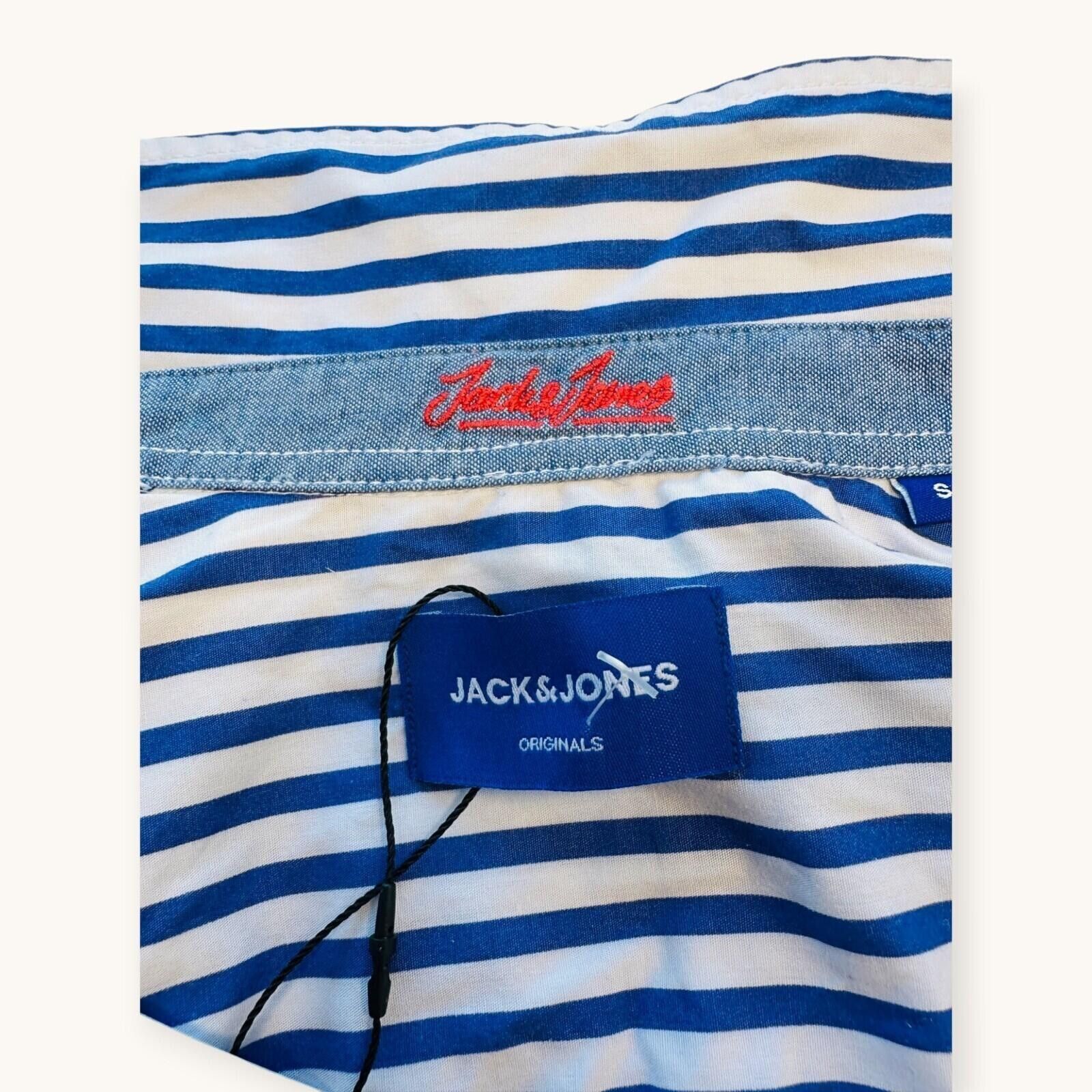 Jack & Jones Jack & Jones Shirt Men's UK Size S White and Blue Striped Size US S / EU 44-46 / 1 - 10 Thumbnail