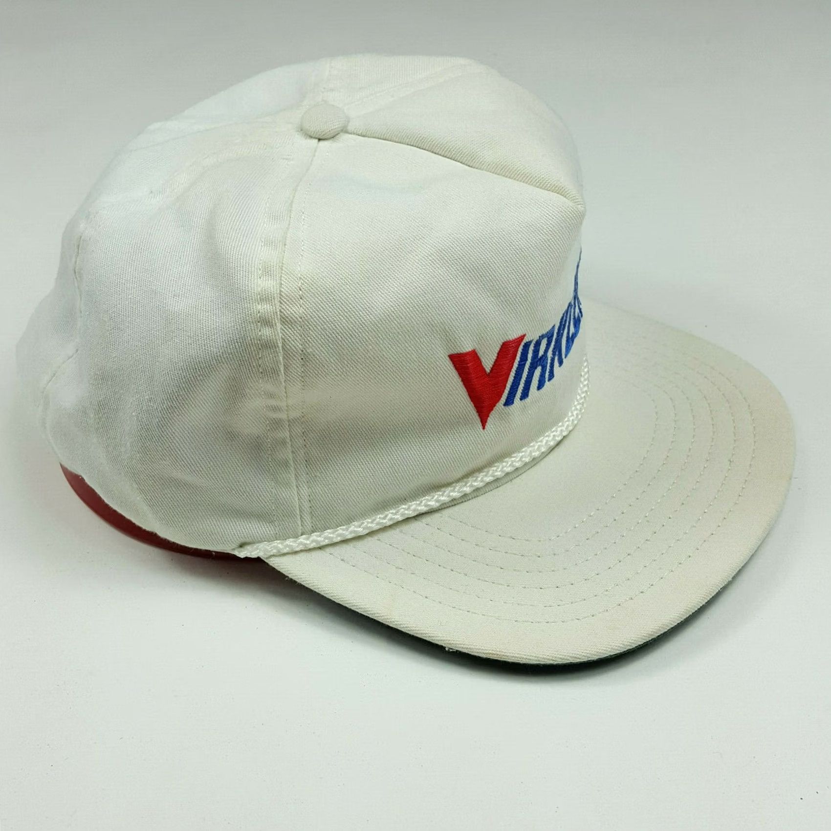 Spell VINTAGE Virkler Trucking Spell Out USA Snapback Adjustable Hat Cap White Men Adjustable Hat Cap Embroidered 80s Retro Trucker Casual Shoes? Size ONE SIZE - 3 Thumbnail