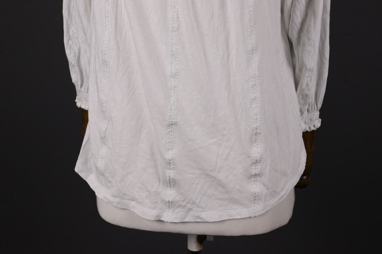 Lauren Ralph Lauren Lauren Ralph Lauren White Lagenlook Blouse Shirt Size M Size M / US 6-8 / IT 42-44 - 3 Thumbnail