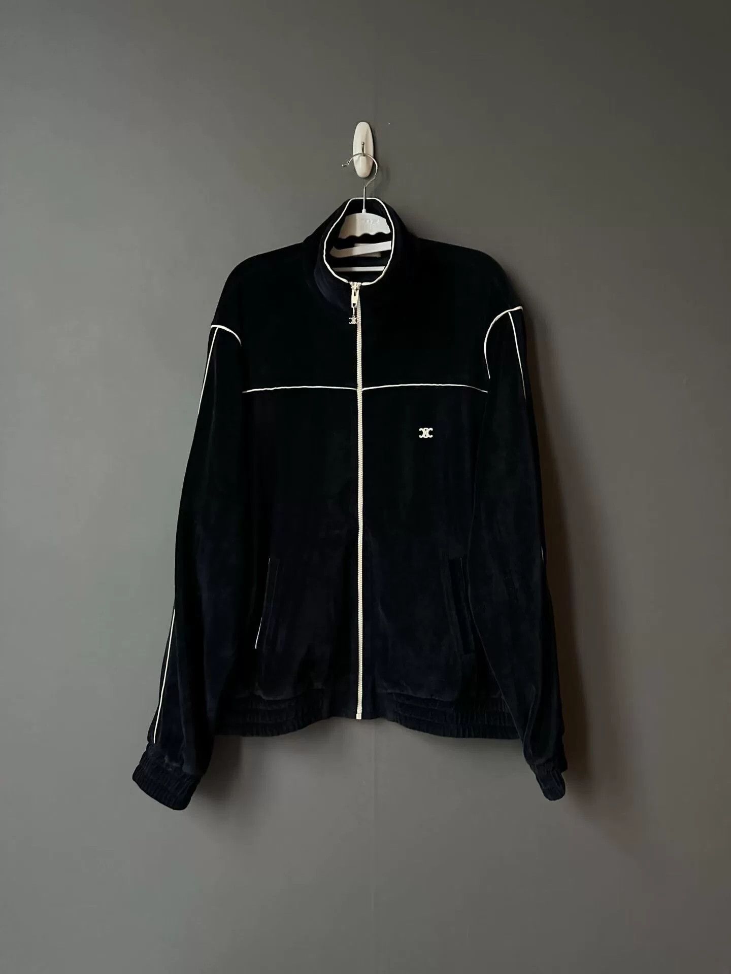 Celine celine blue velvet jacket in size XXL Size US XXL / EU 58 / 5 - 1 Thumbnail